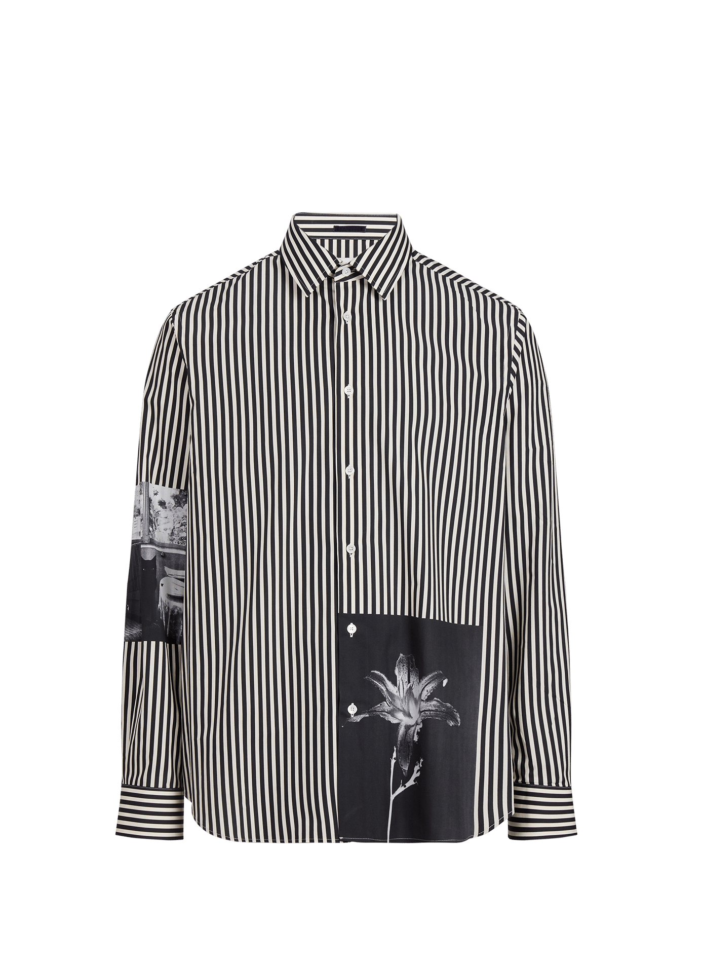 Oversized Striped Cotton Shirt PAUL SMITH Black