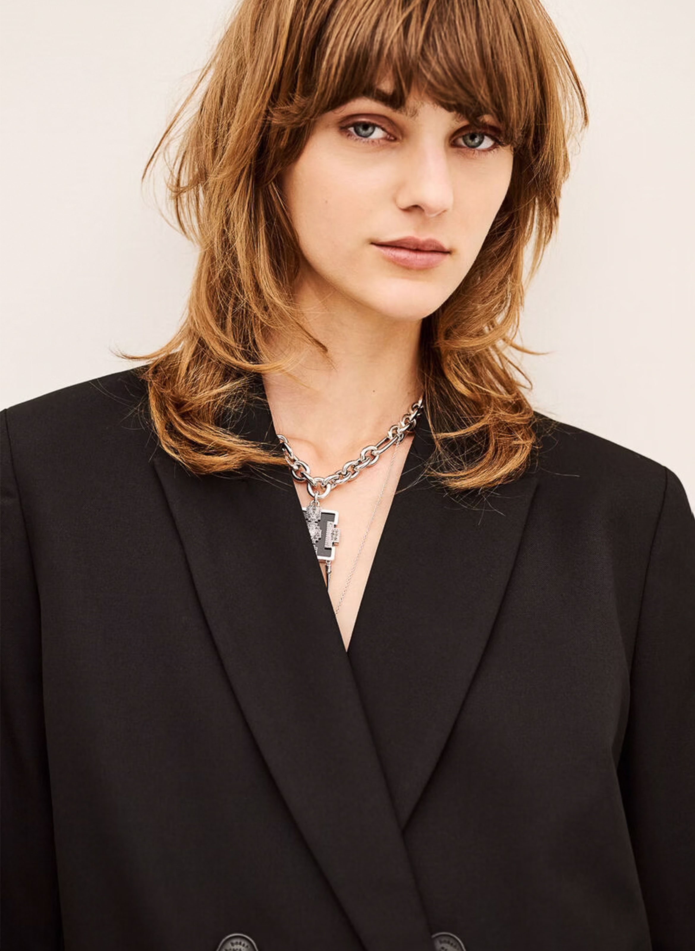 Blazer droit col tailleur uni claro | Noir BA&SH Femme