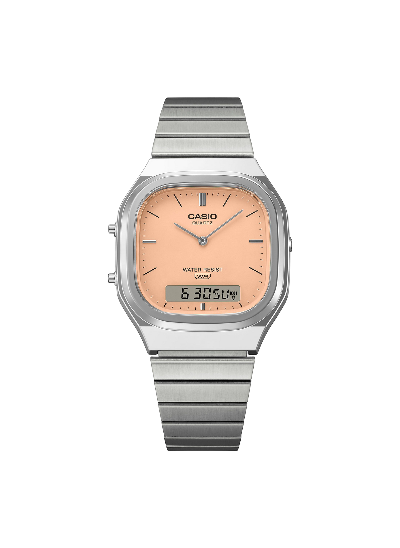 Montre quartz Casio vintage en acier inoxydable CASIO Orange