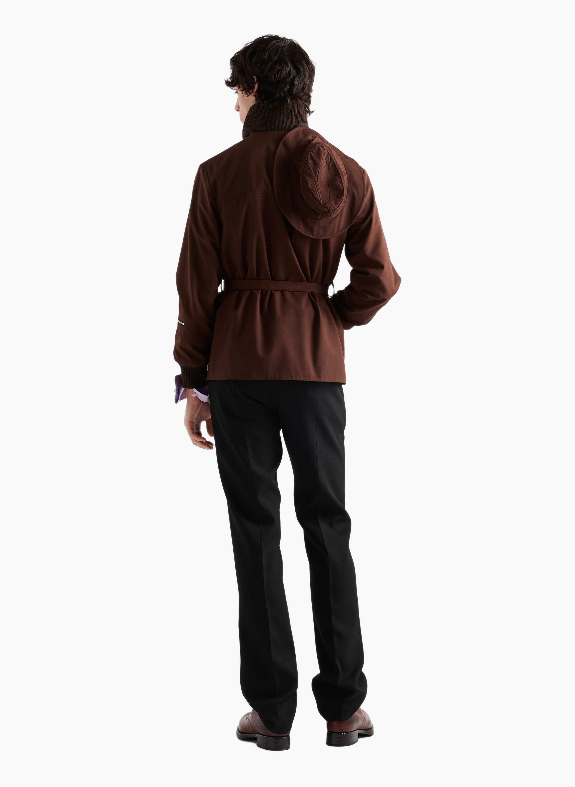 Veste en tissu technique PRADA Marron