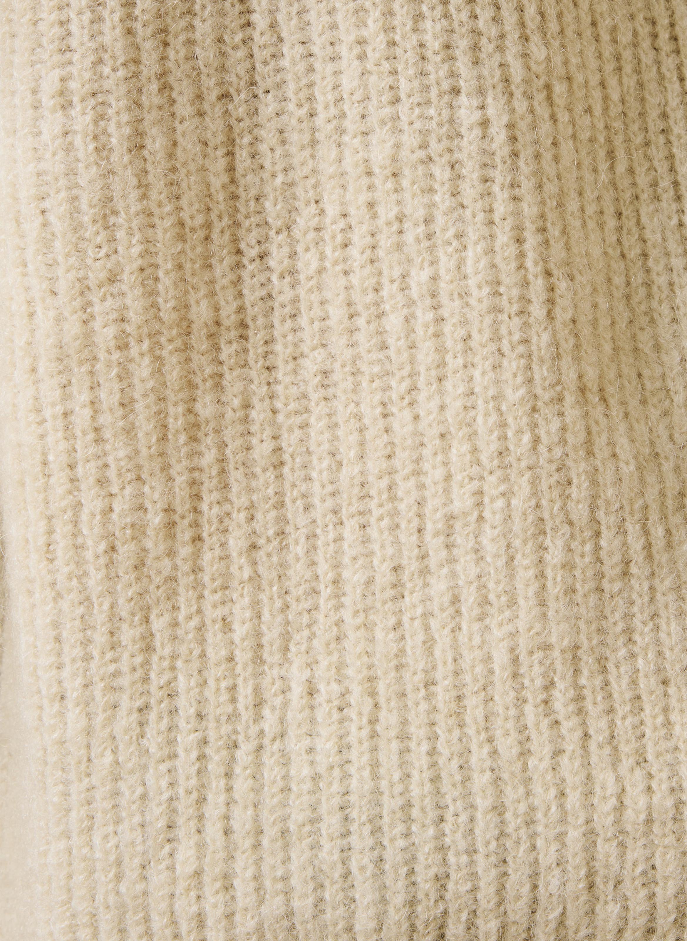 Ruimvallend vest met ronde hals in een gemengde breiwerkstof LA FEE MARABOUTEE Wit