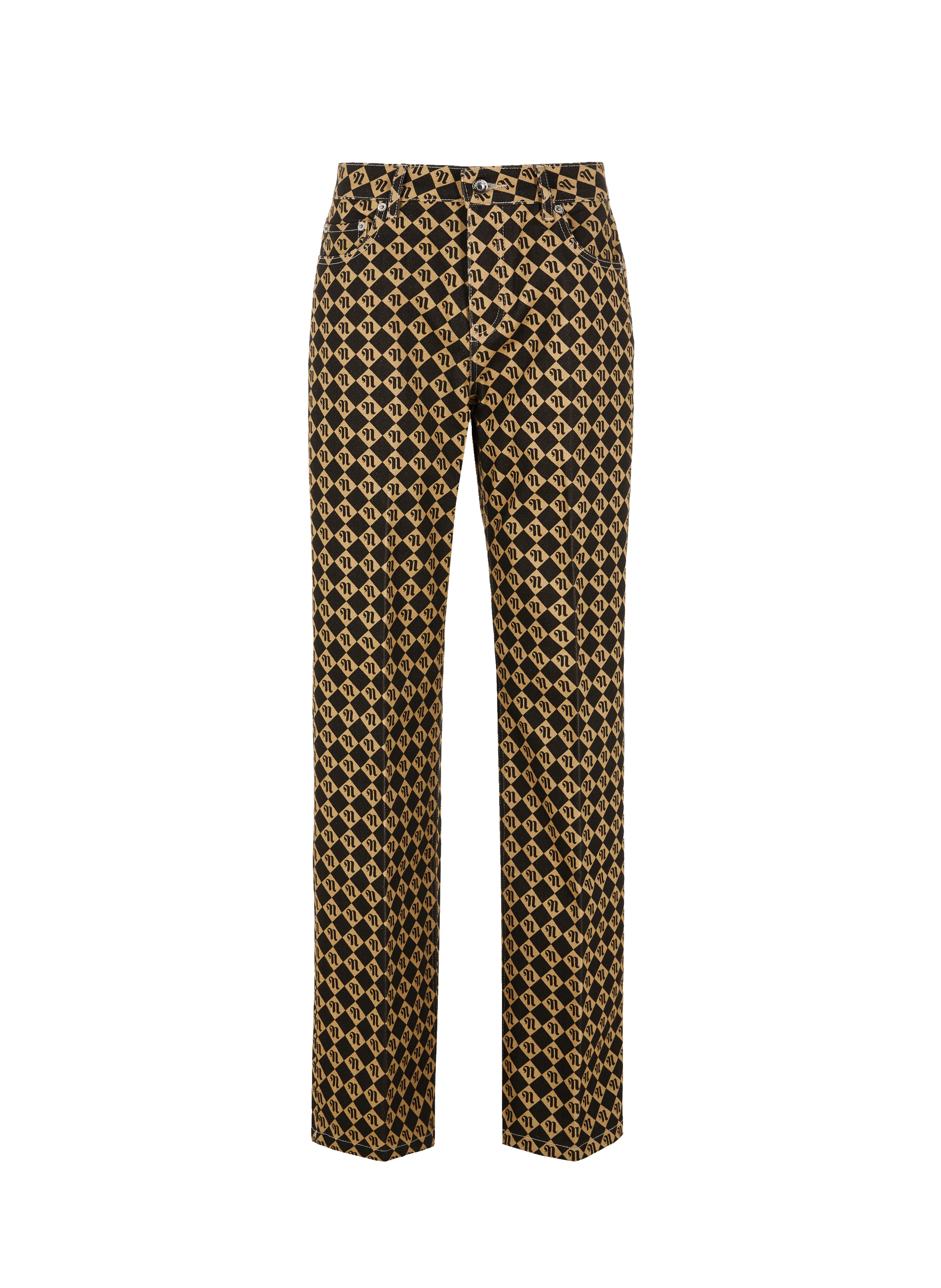 NANUSHKA Basma monogram jeans Multicolour