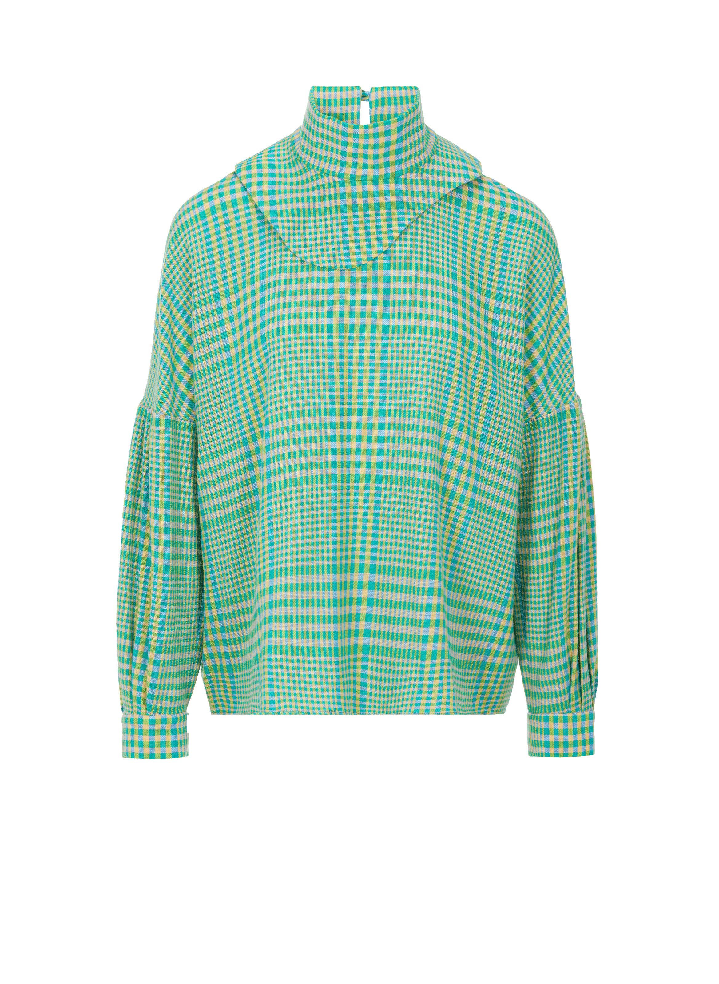 Top à col amovible en laine mélangée