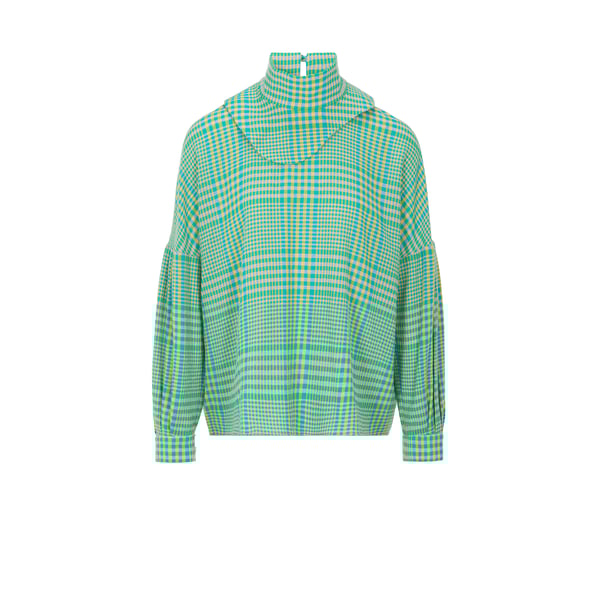 Top à col amovible en laine mélangée