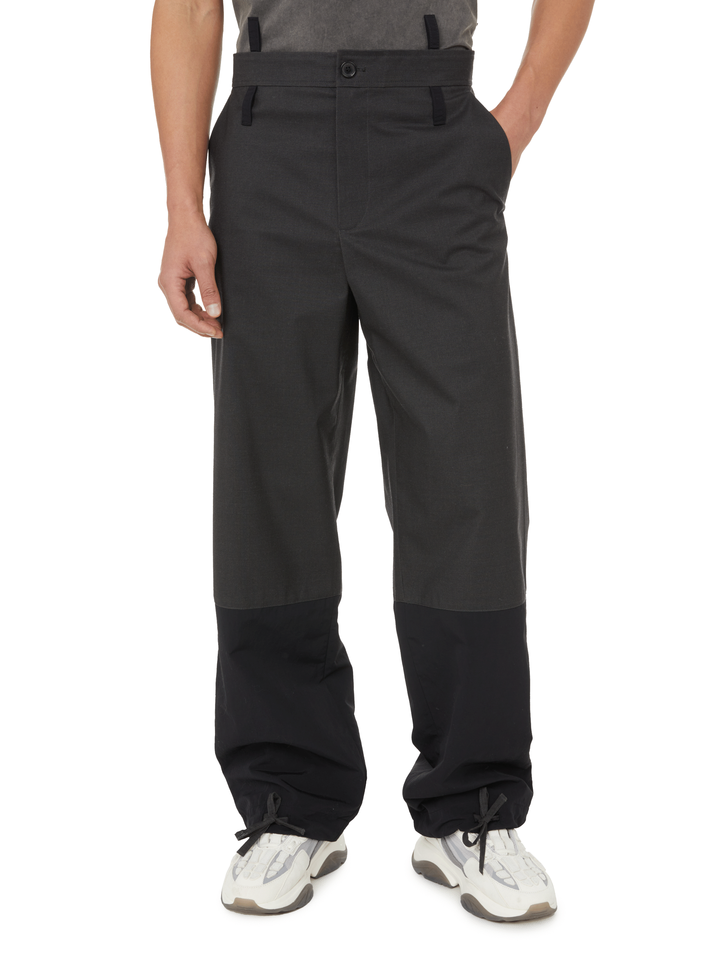 JACQUEMUS Loose-fit trousers with inserts No color