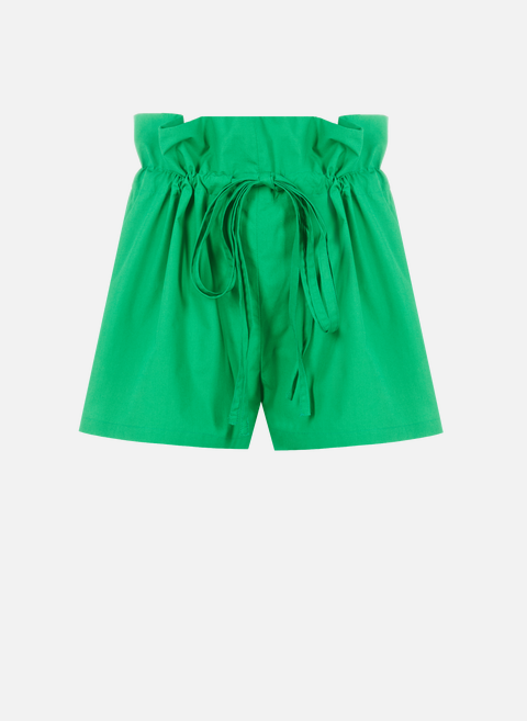 Shorts aus Baumwollpopeline GrünBENJAMIN BENMOYAL 