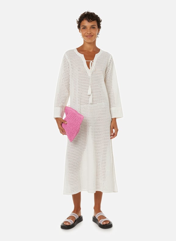 Aline broderie anglaise cotton dress Beige by SAISON 1865 SAISON 1865 Aline broderie anglaise cotton dress Beige