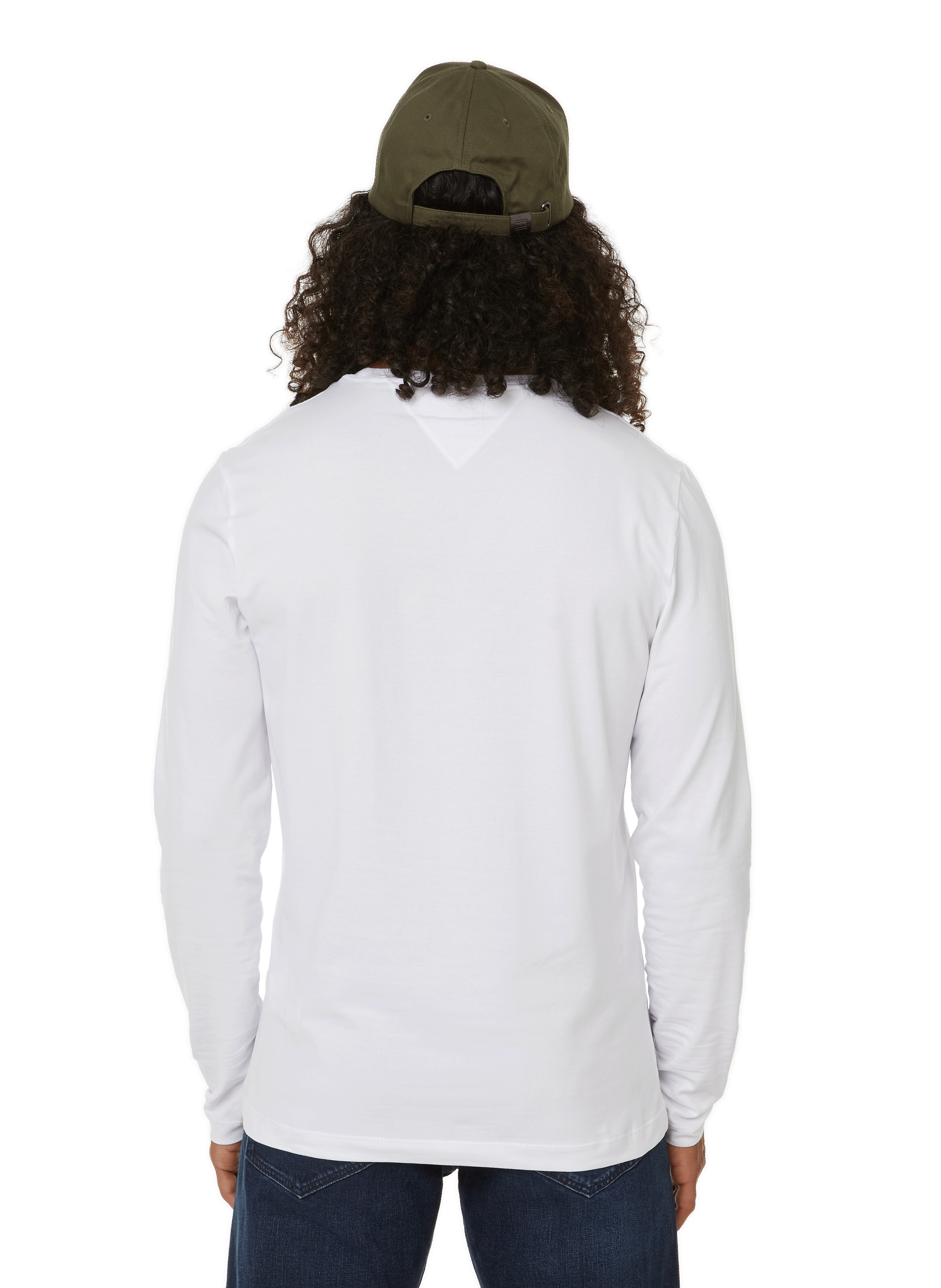Long-sleeved cotton T-shirt TOMMY HILFIGER White