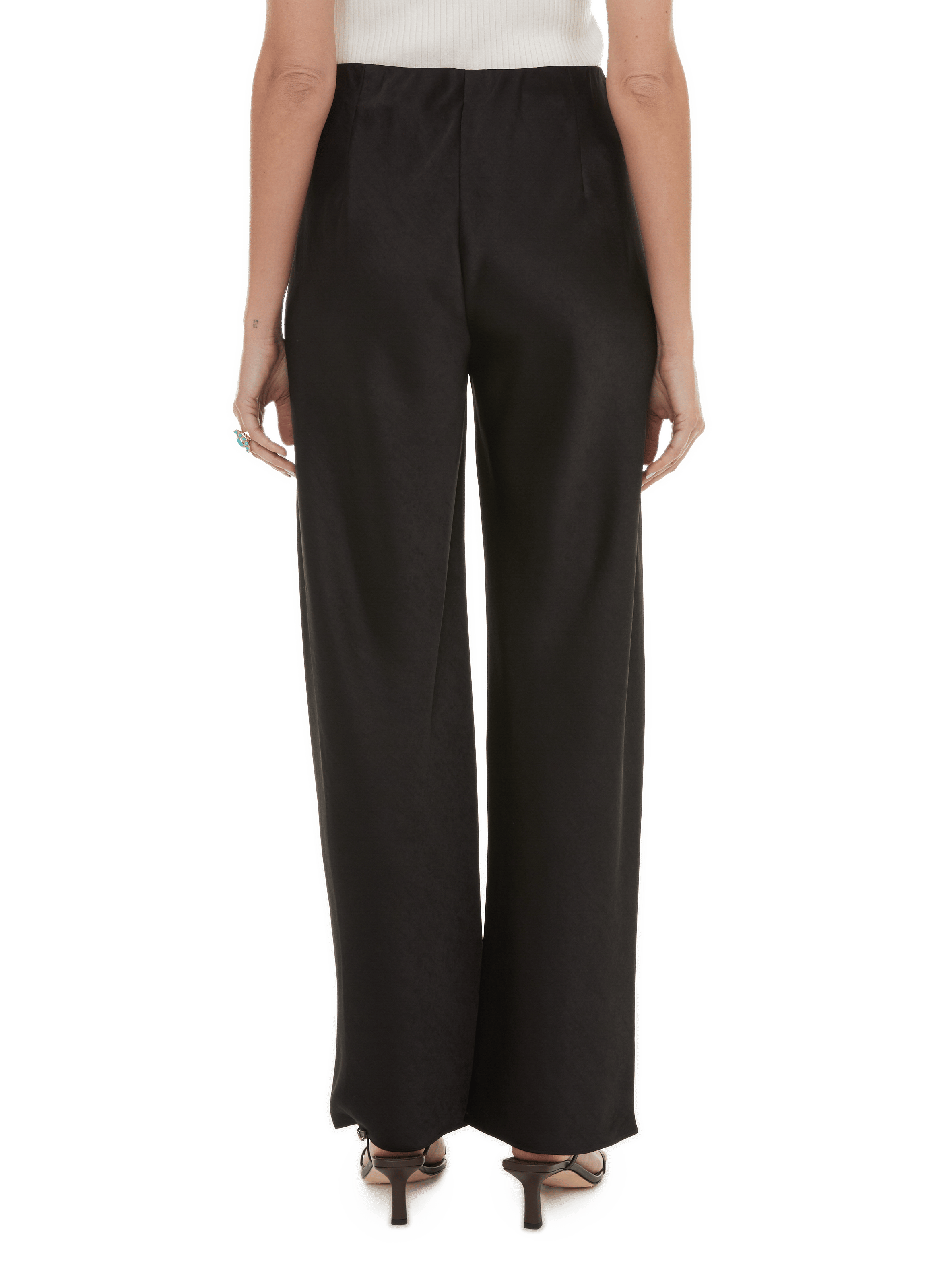 Satin trousers VINCE Black