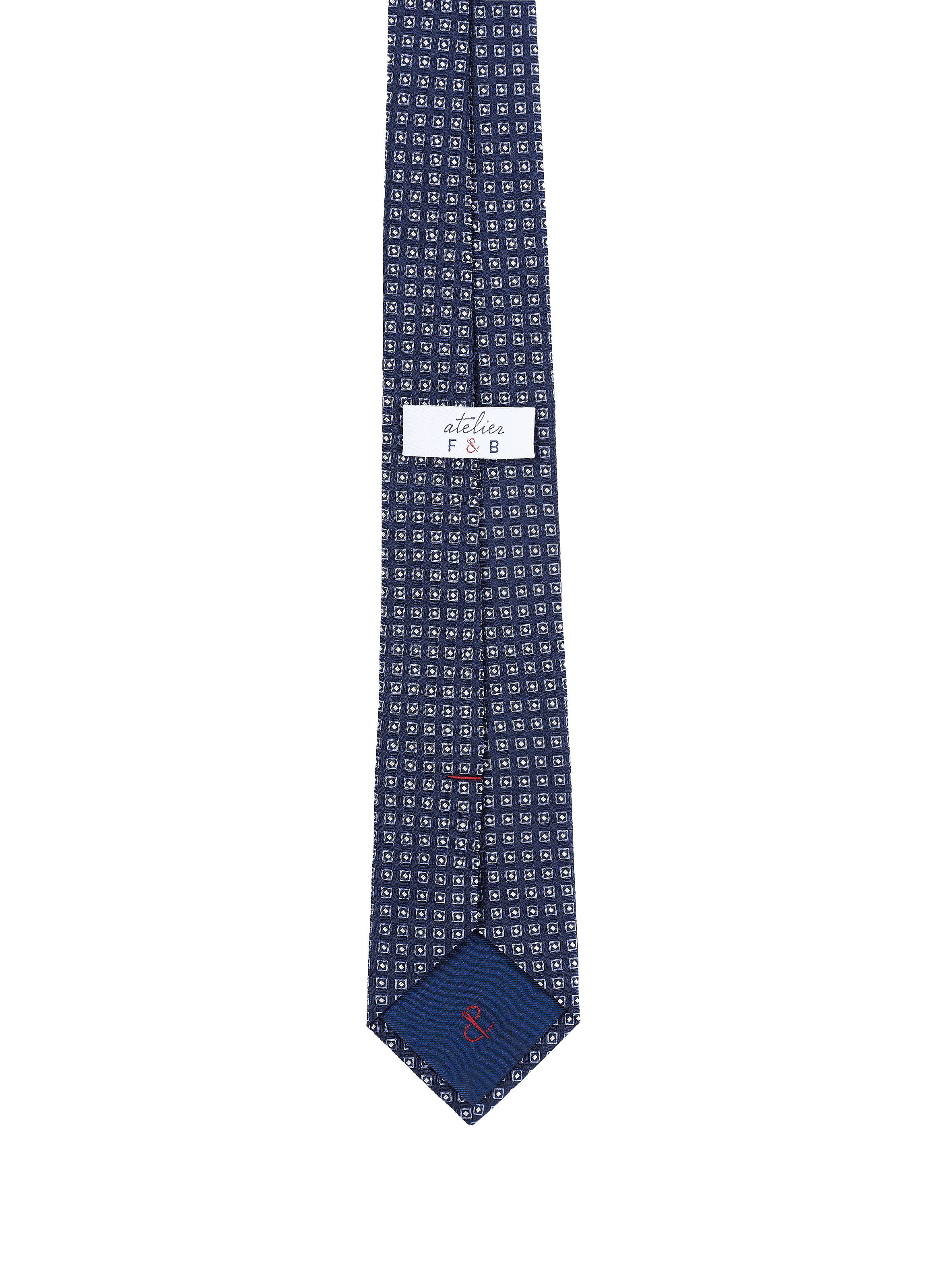 Cravate à motif carreaux ATELIER F&B Bleu