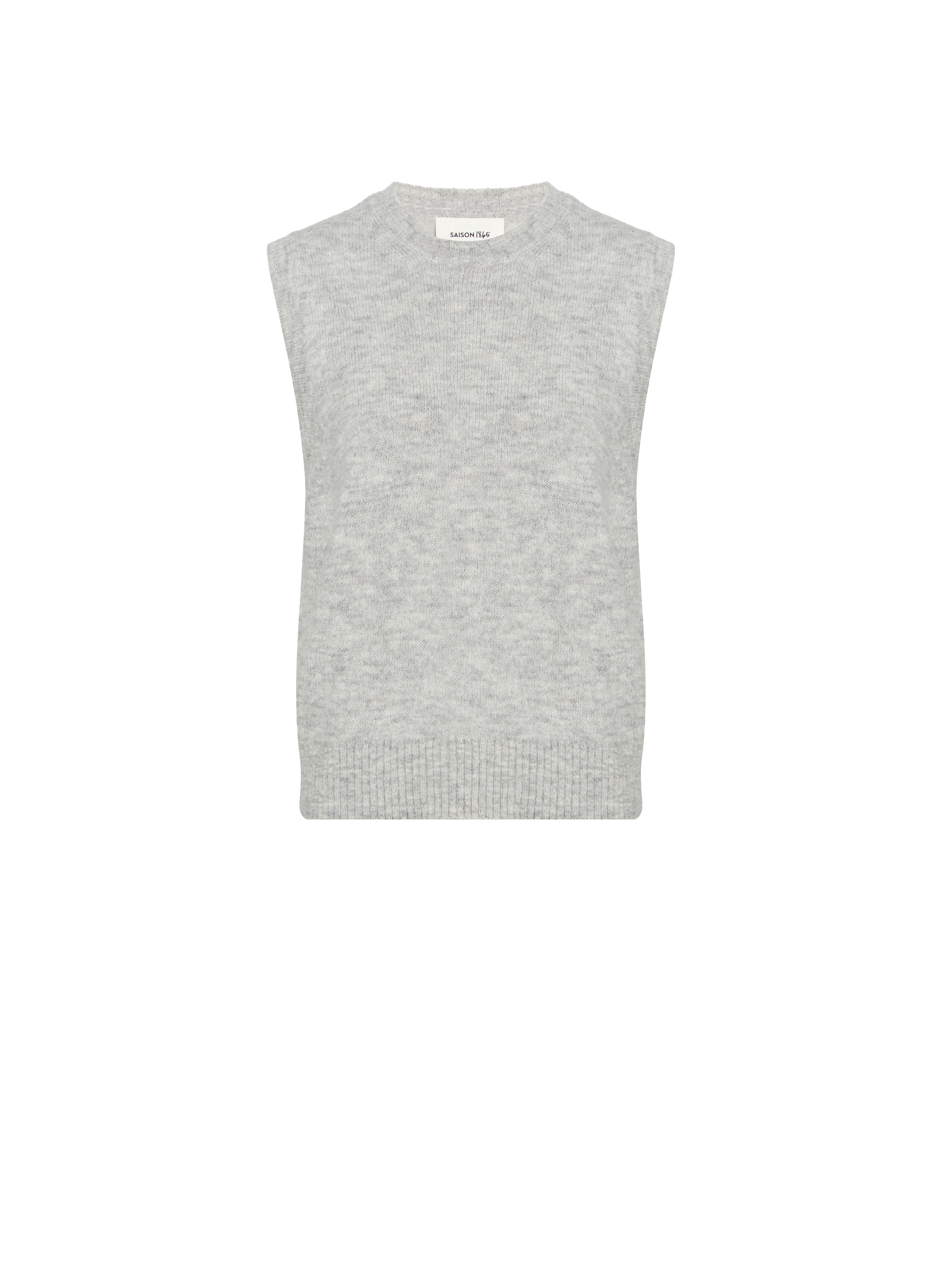 Sleeveless wool blend sweater SAISON 1865 Grey