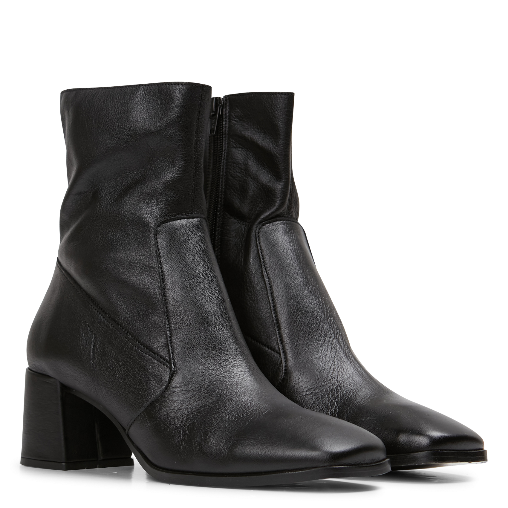 Bottines en cuir argentat JONAK Noir