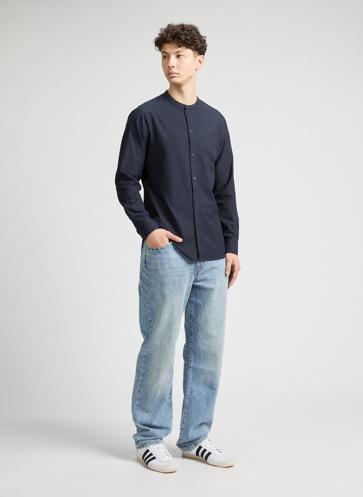 Mao collar shirt EMPORIO ARMANI Blue