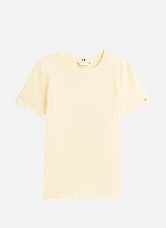 Classic Cotton T-Shirt Beige by TOMMY HILFIGER TOMMY HILFIGER Classic Cotton T-Shirt Beige