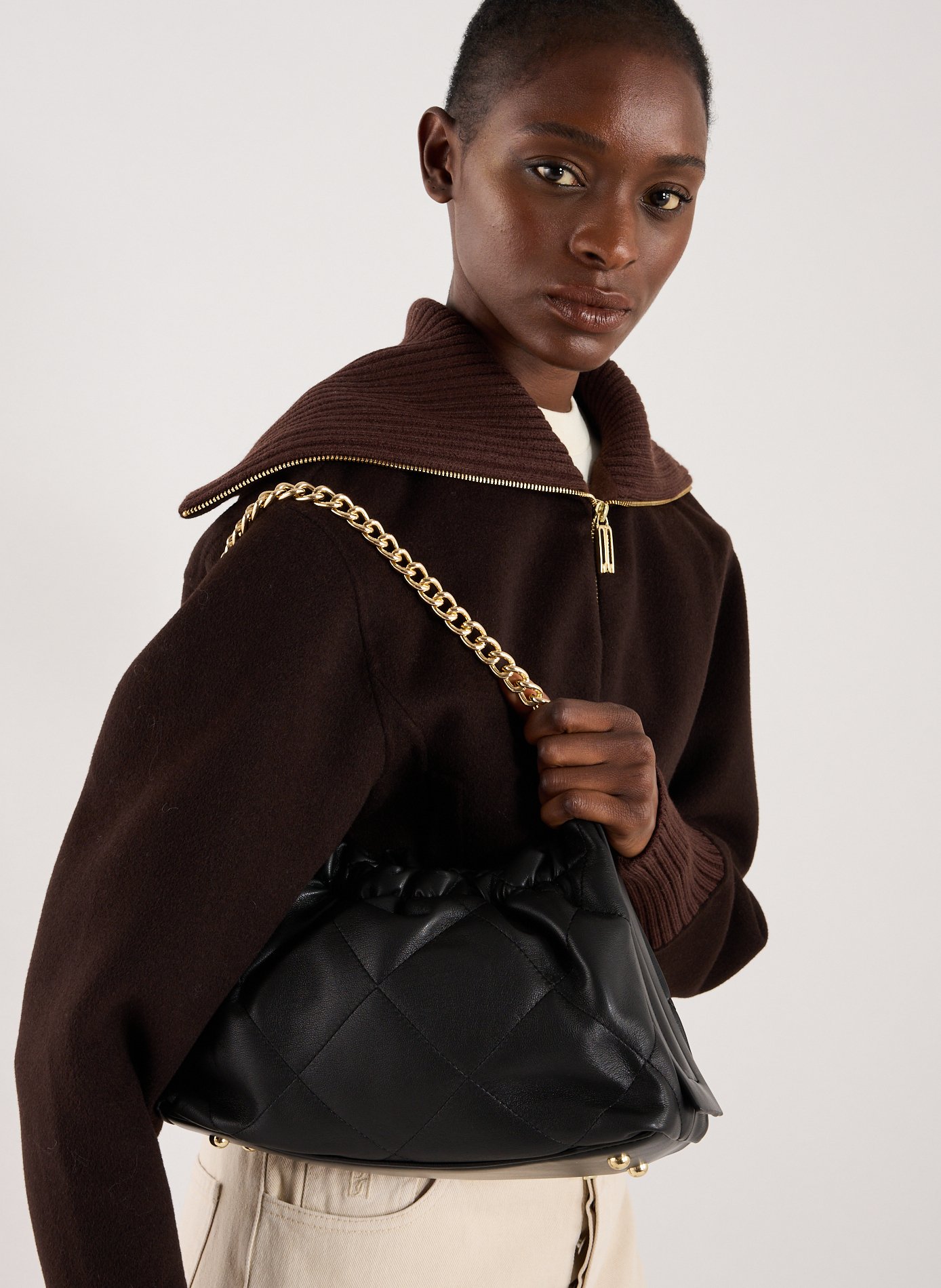 Quilted handbag AU PRINTEMPS PARIS Black