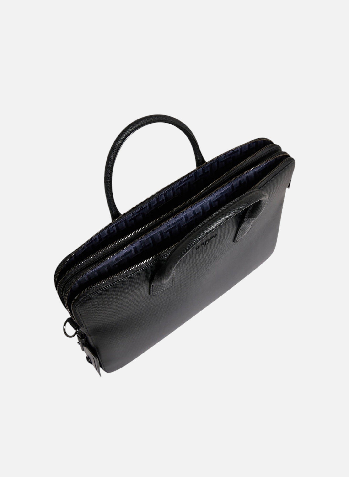 Porte document slim 15" emile en cuir signature t LE TANNEUR Noir