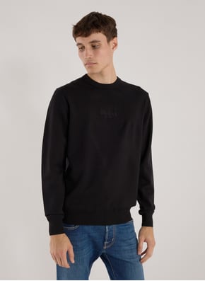 Pull droit col rond brodé GUESS Pull droit col rond brodé GUESS