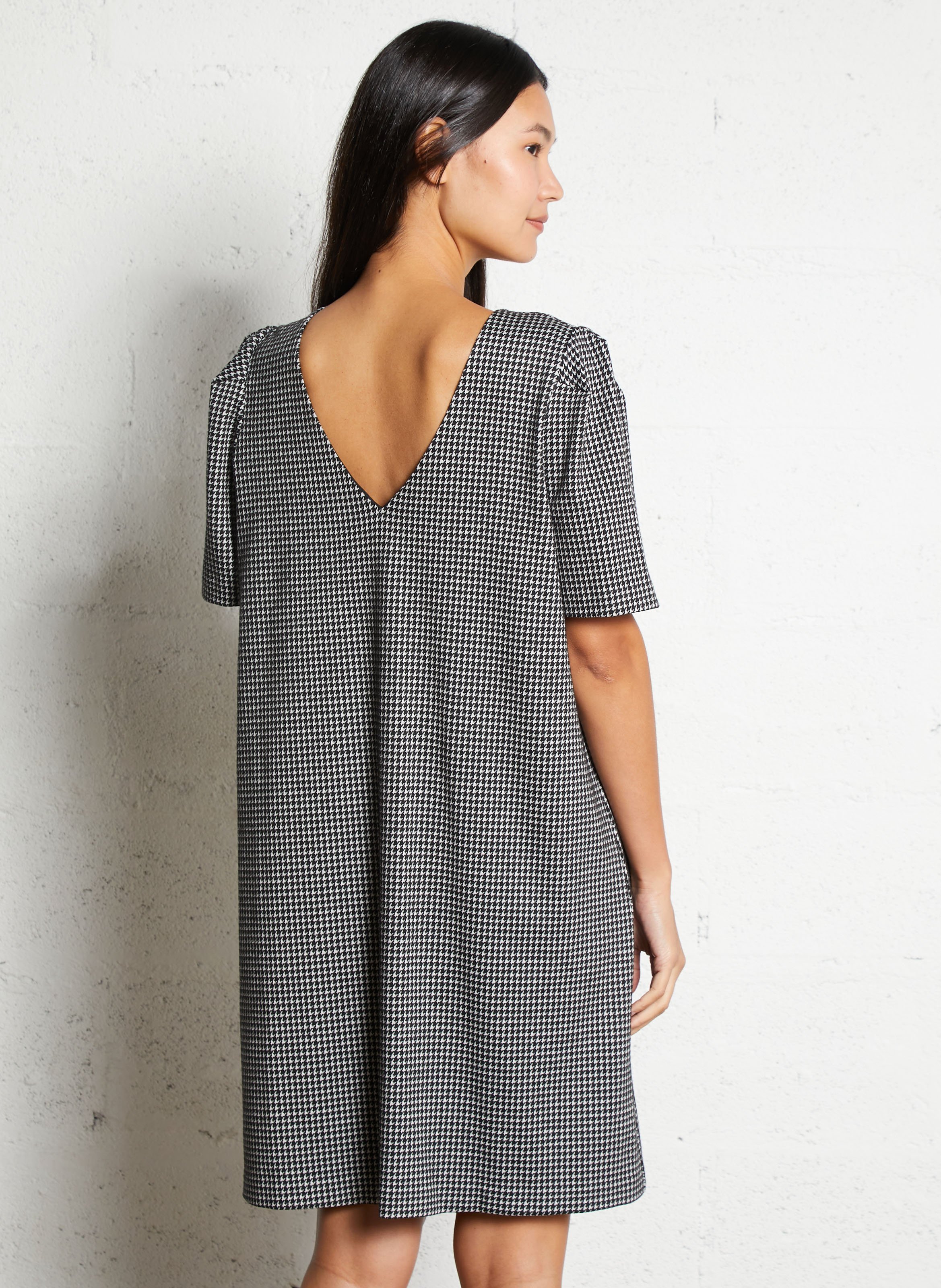 Robe courte col v IKKS Noir