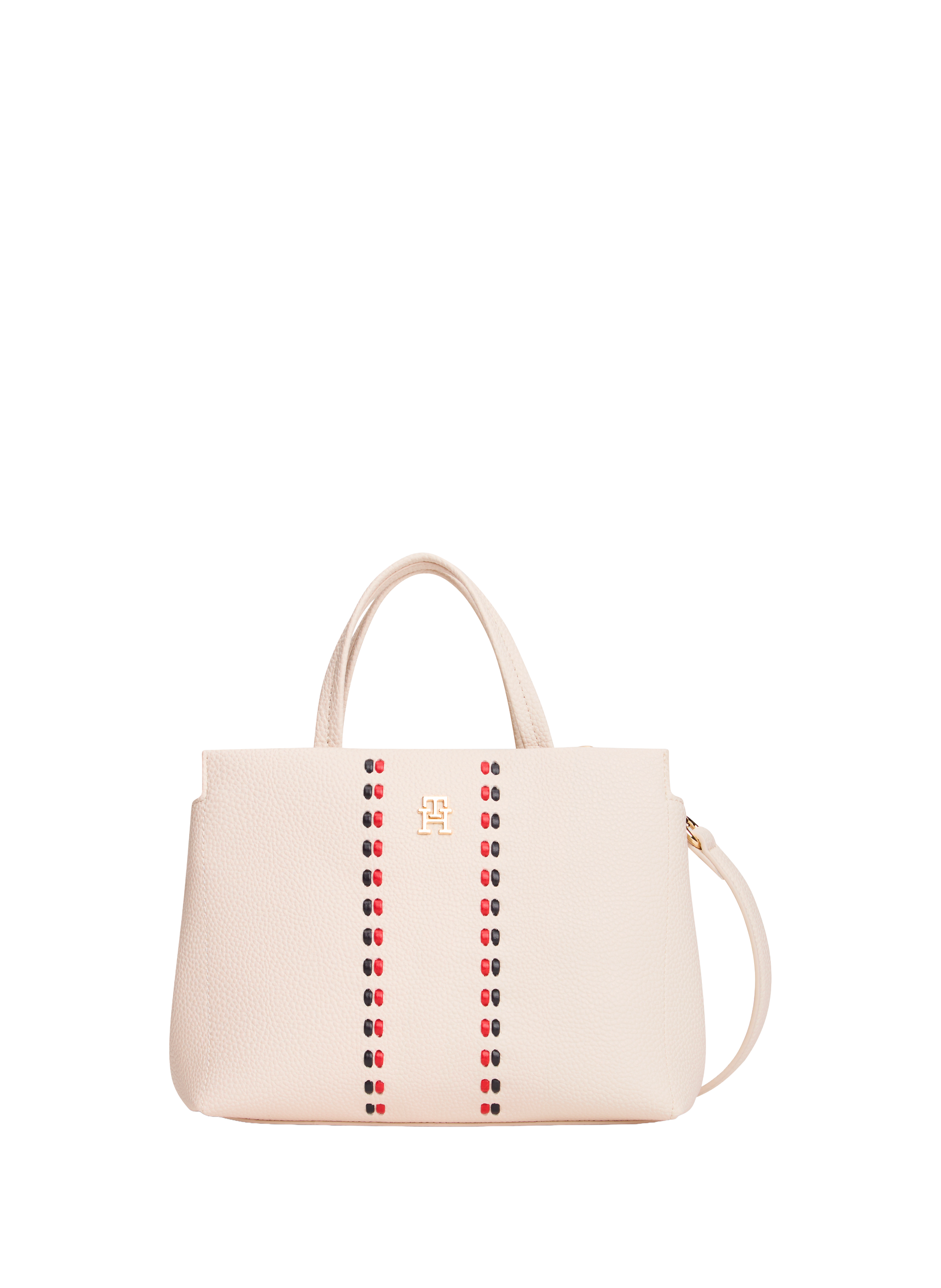Removable shoulder strap handbag TOMMY HILFIGER Beige