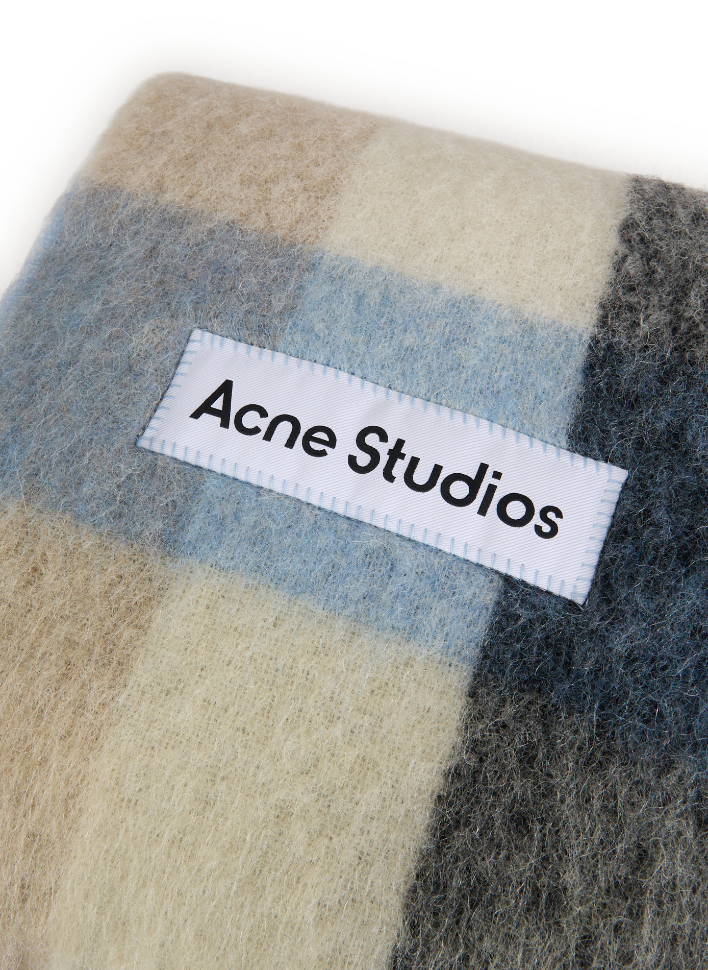 Echarpe à carreaux en laine mélangée ACNE STUDIOS Multicolore