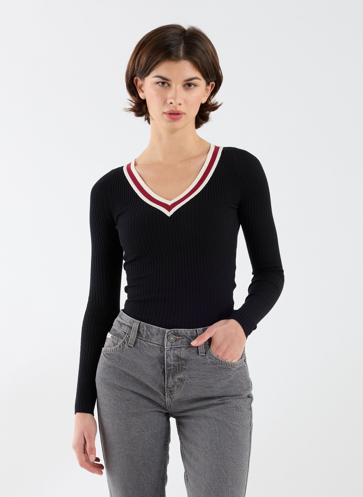 GUESS Ribbed jumper Black