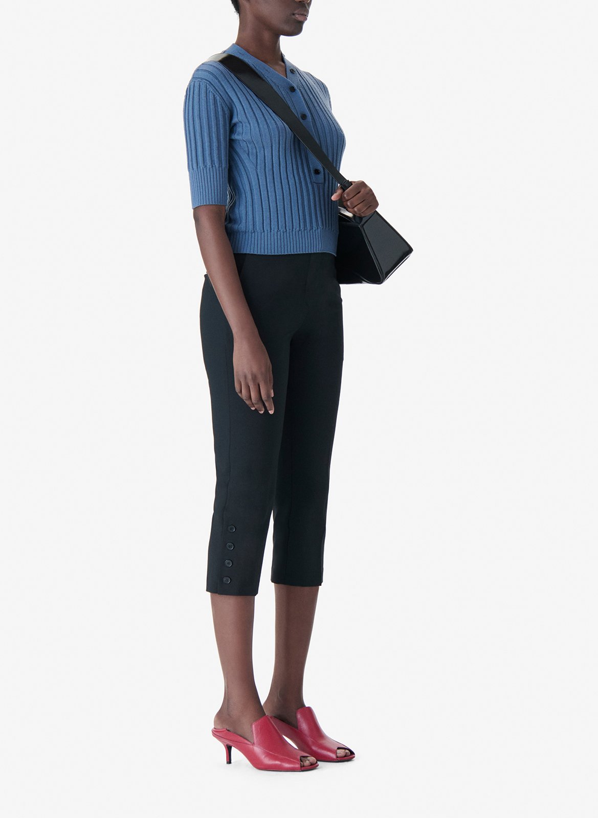 Pull col v en laine lunea IRO Bleu