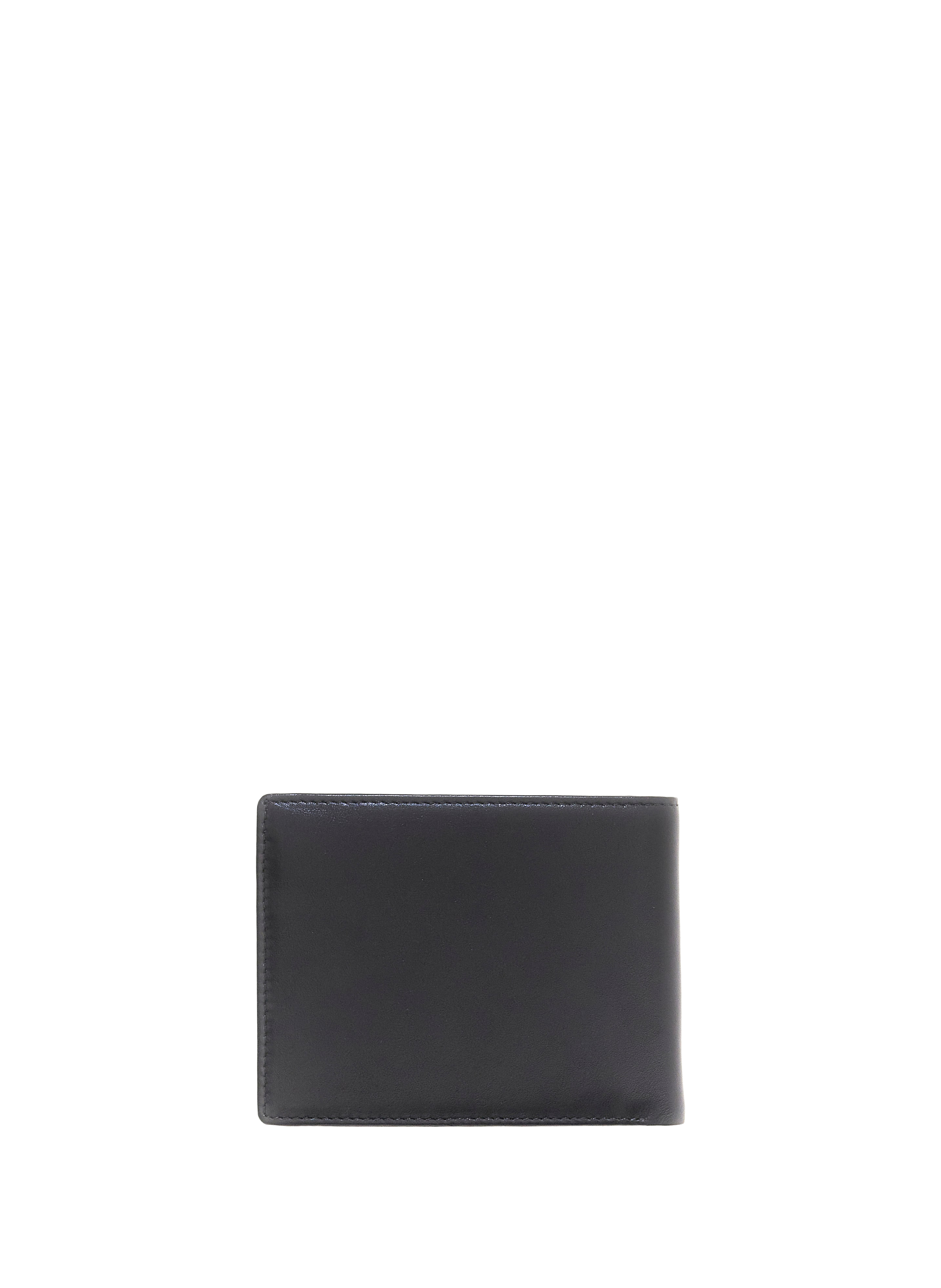 Compact cow leather wallet GUESS Black