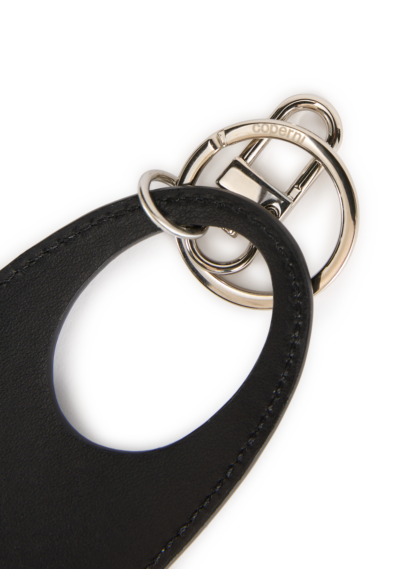 Porte-clé sac en cuir COPERNI Noir