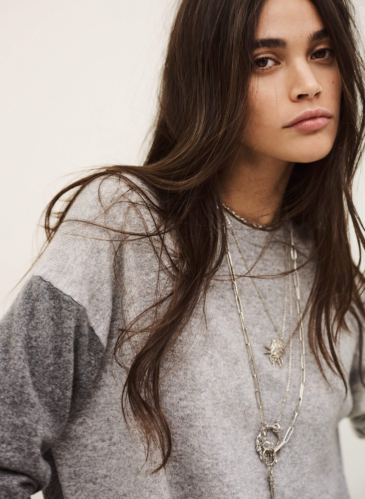 Pull droit col rond en cachemire chaya BA&SH Noir