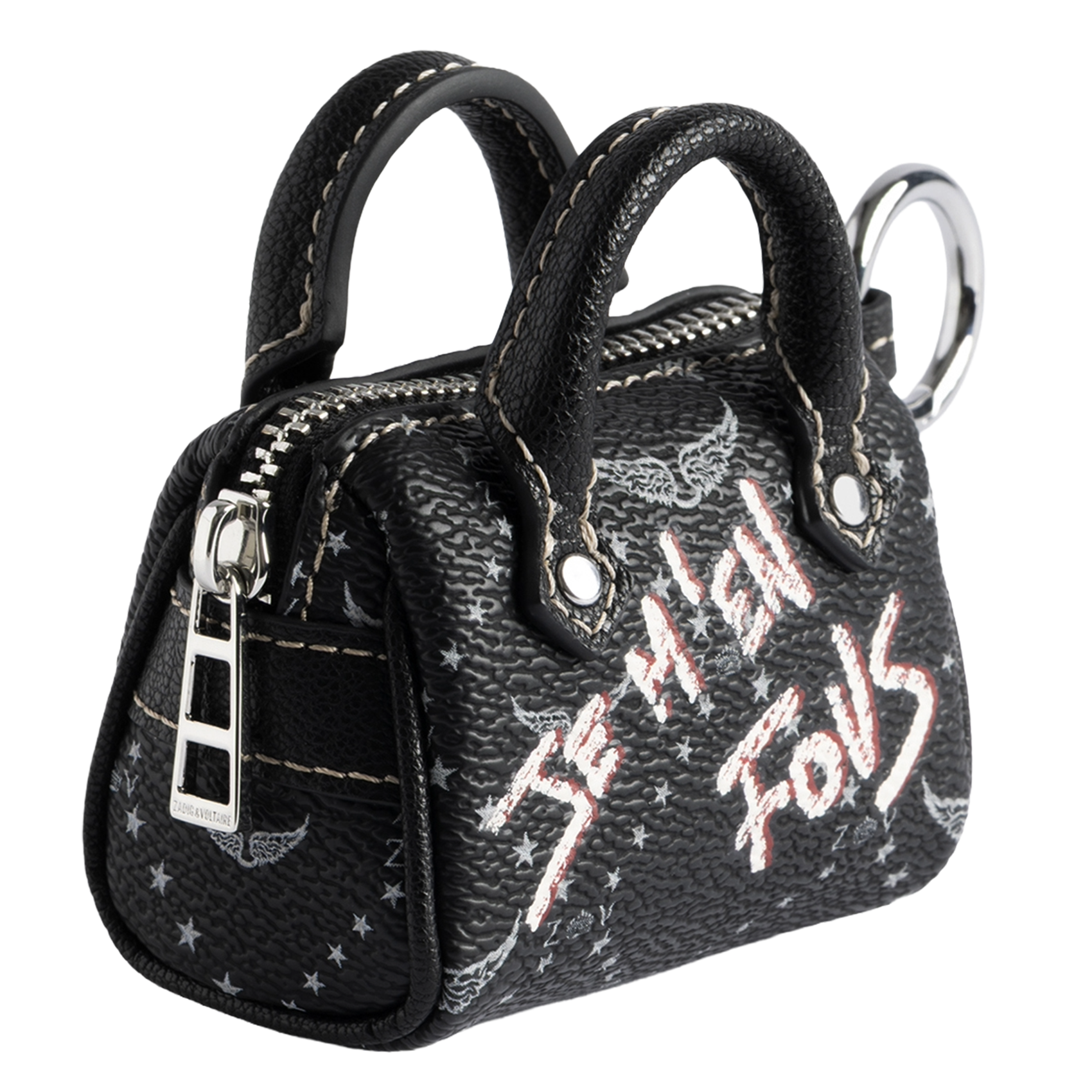 Porte-clés sac imprimé sunny ZADIG&VOLTAIRE Noir