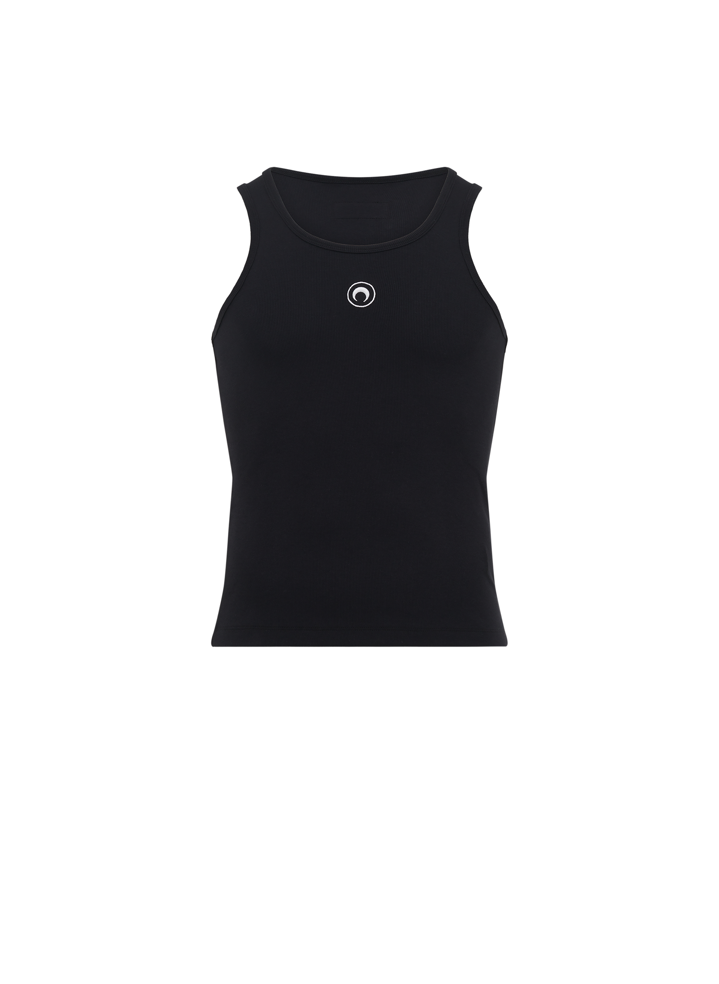 Organic cotton rib tank top MARINE SERRE Black