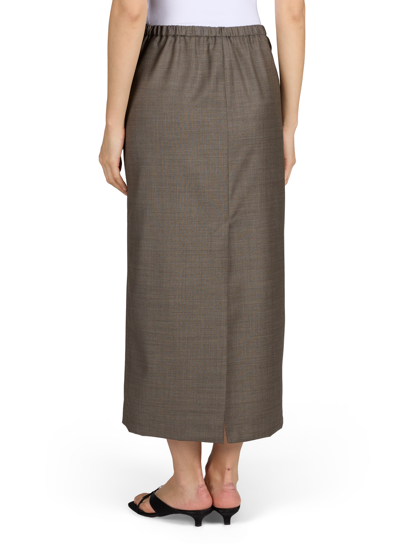 Jupe droite Cara en laine LOULOU DE SAISON Noir