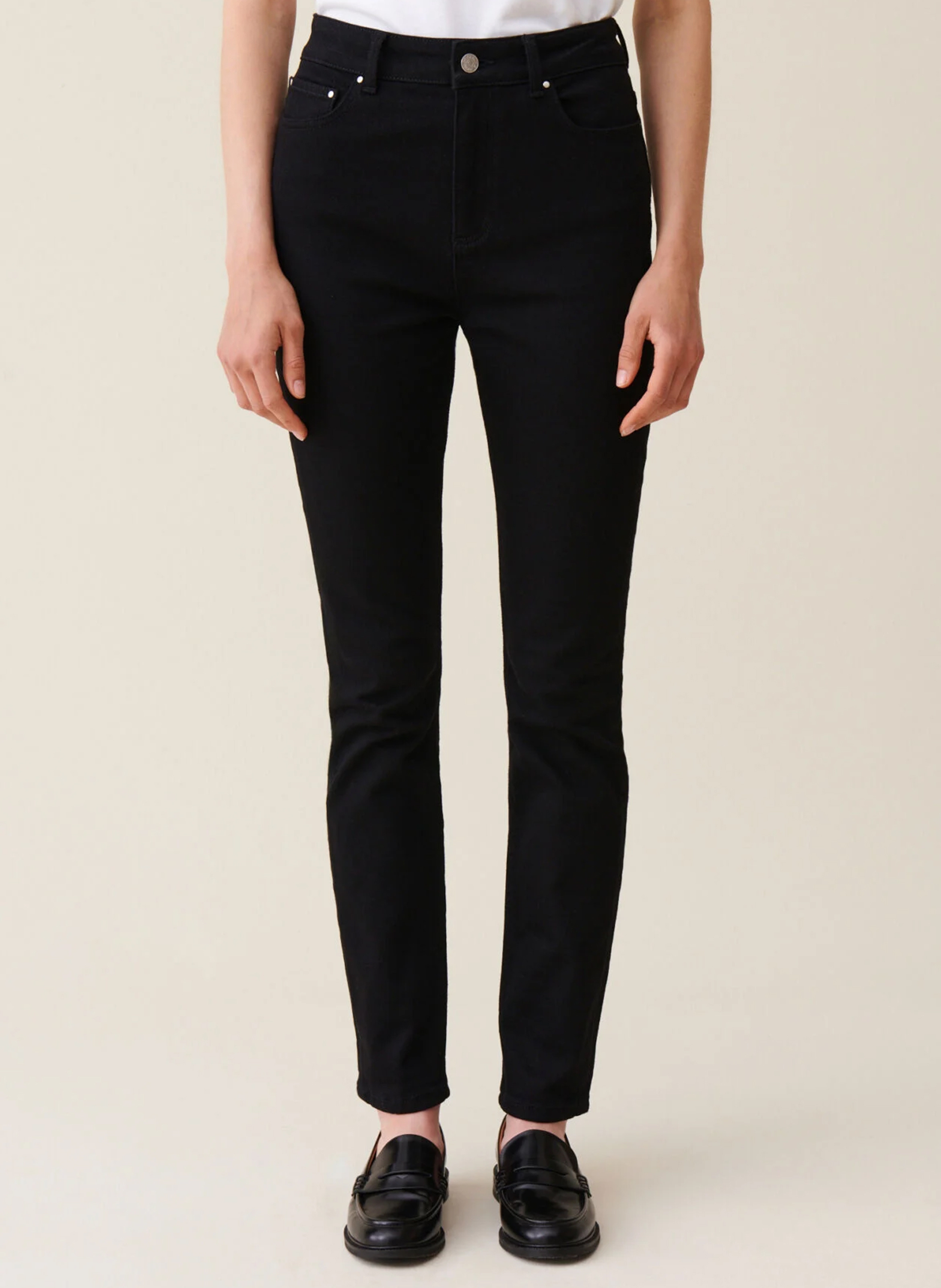 Jean droit en coton mélangé CLAUDIE PIERLOT Noir