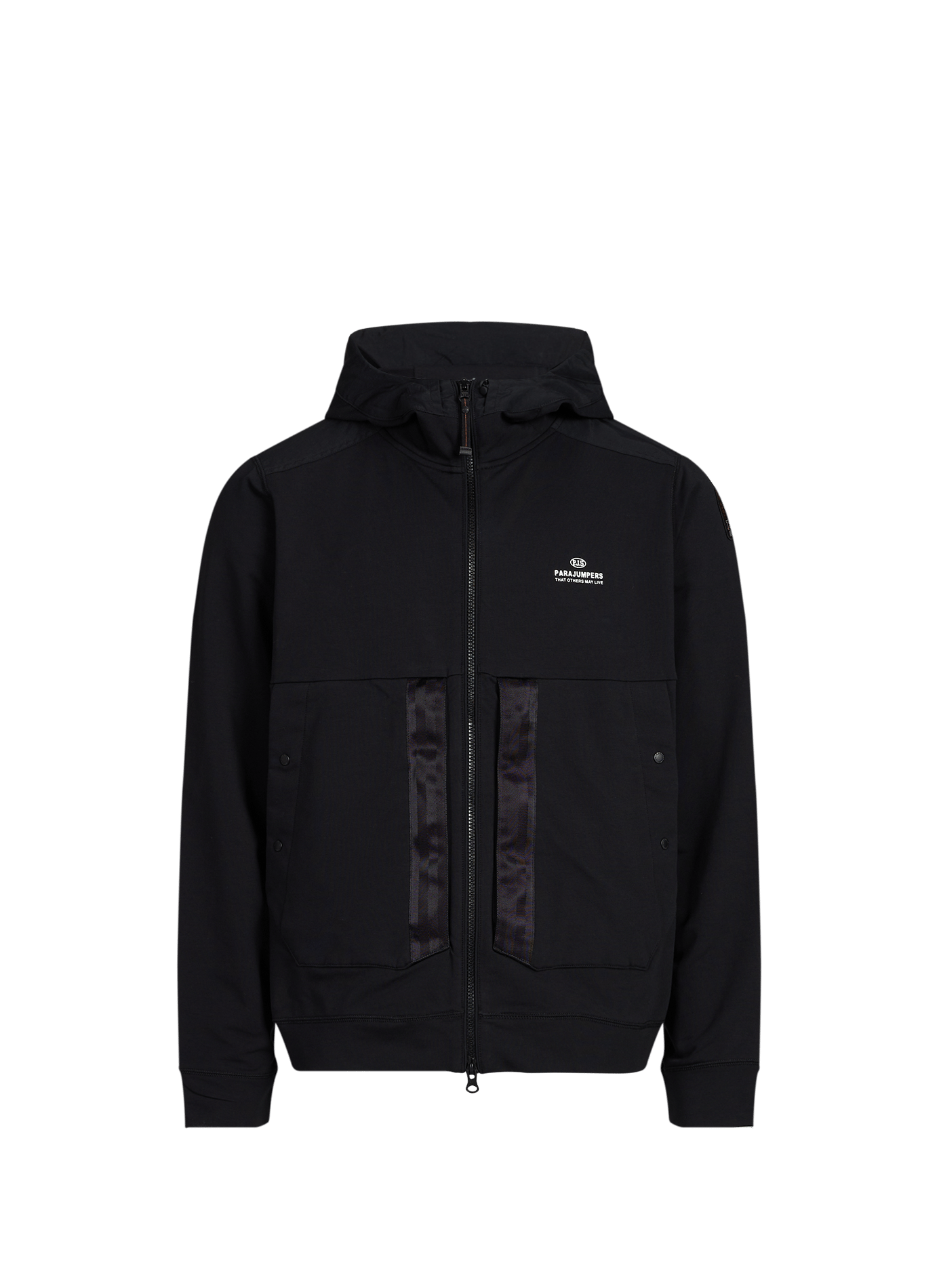 Sweat zippée à capuche en coton mélangé PARAJUMPERS Noir