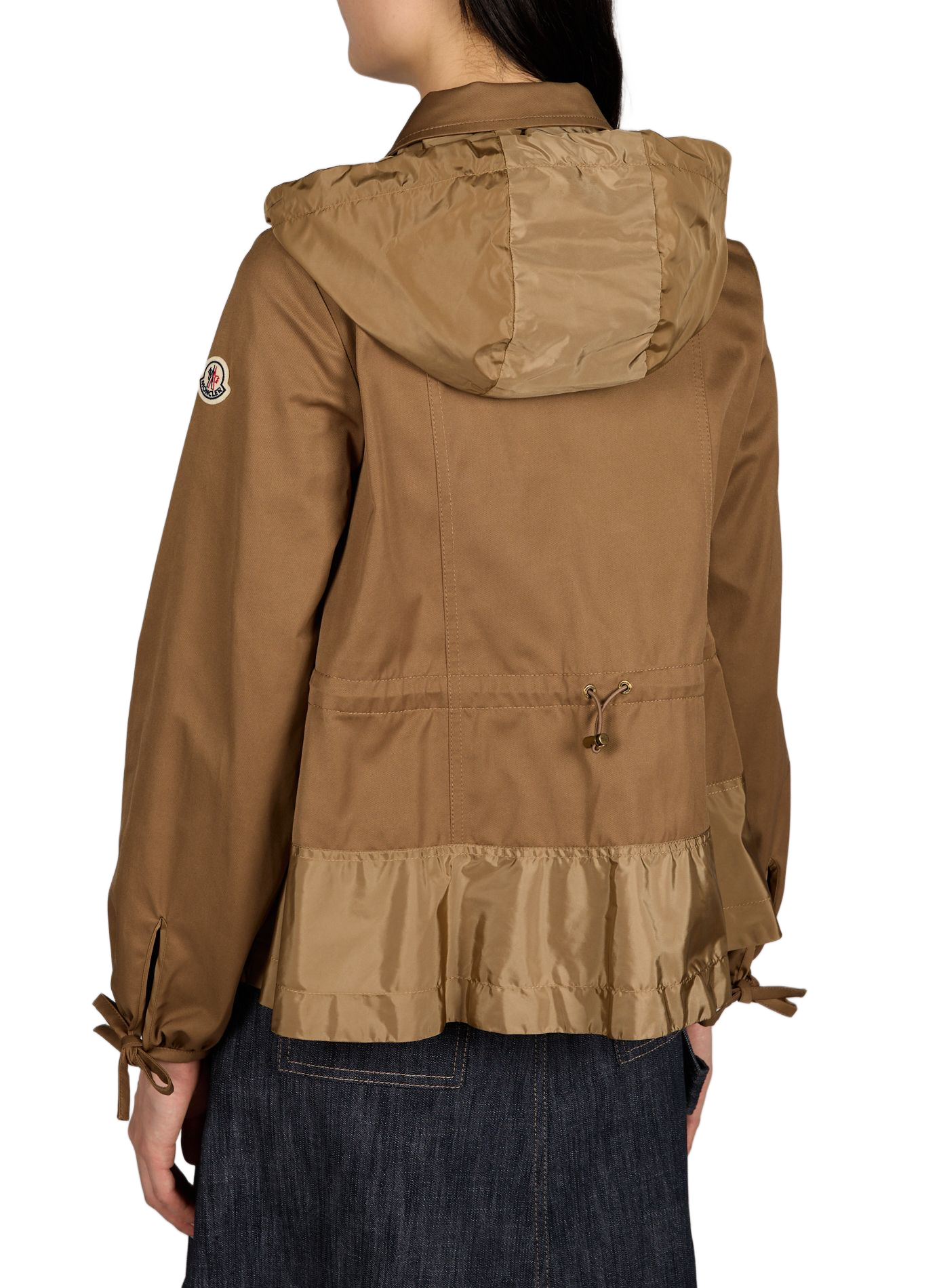 Veste courte à capuche Adenium MONCLER Beige