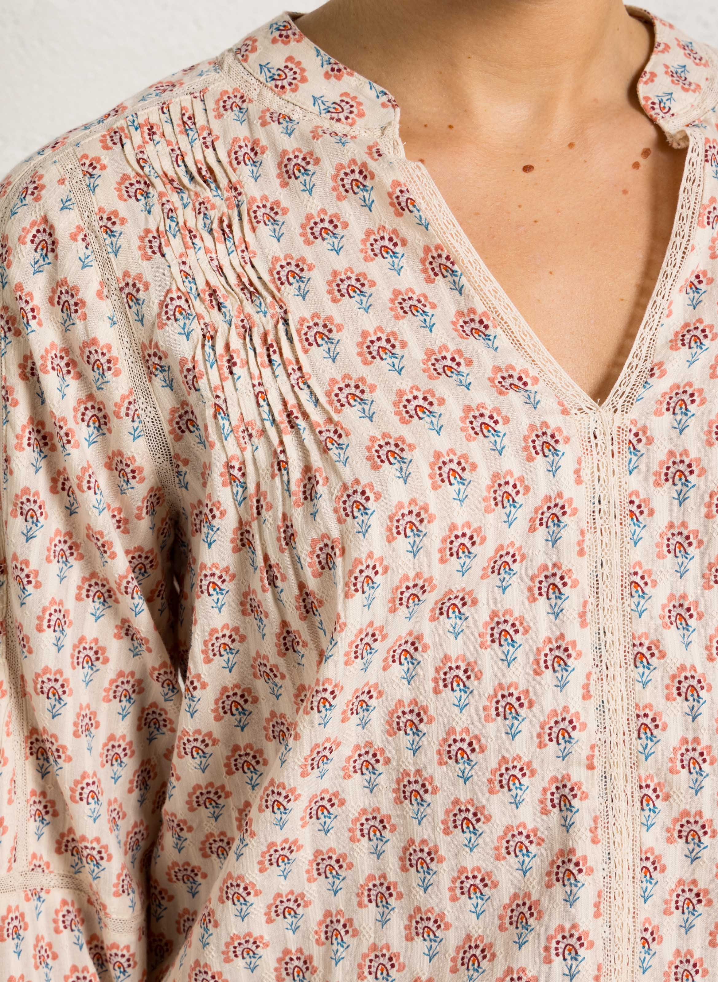 Top col tunisien en coton denny MAISON 123 Beige