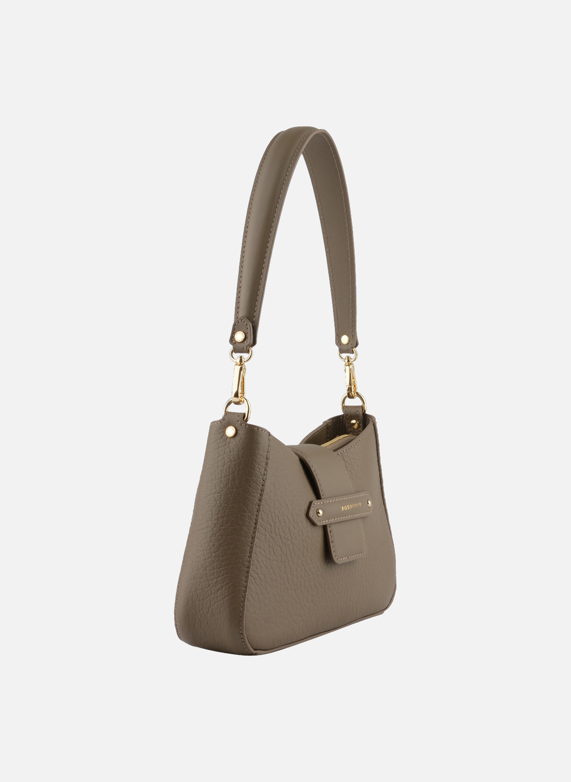 Fleuves | sac à main en cuir de vachette POURCHET Gris