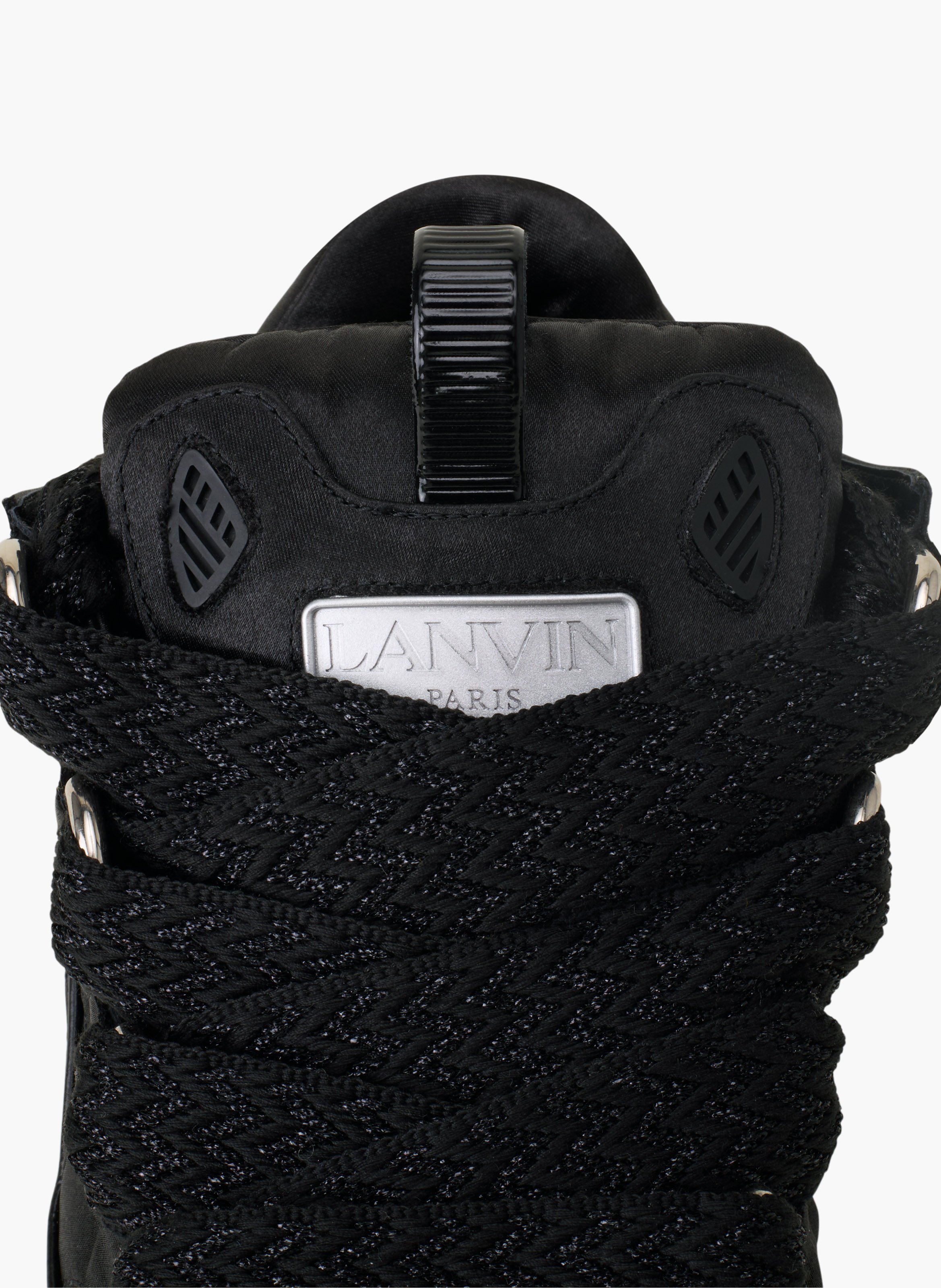 Sneakers curb en satin LANVIN Noir