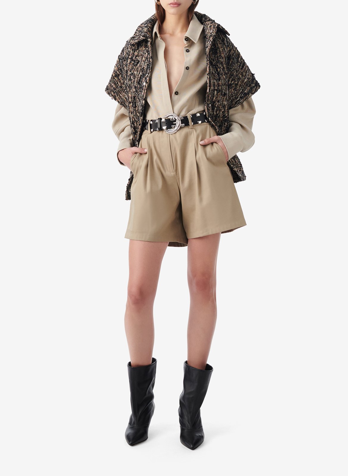 Classic straight shirt in Aude. IRO Beige