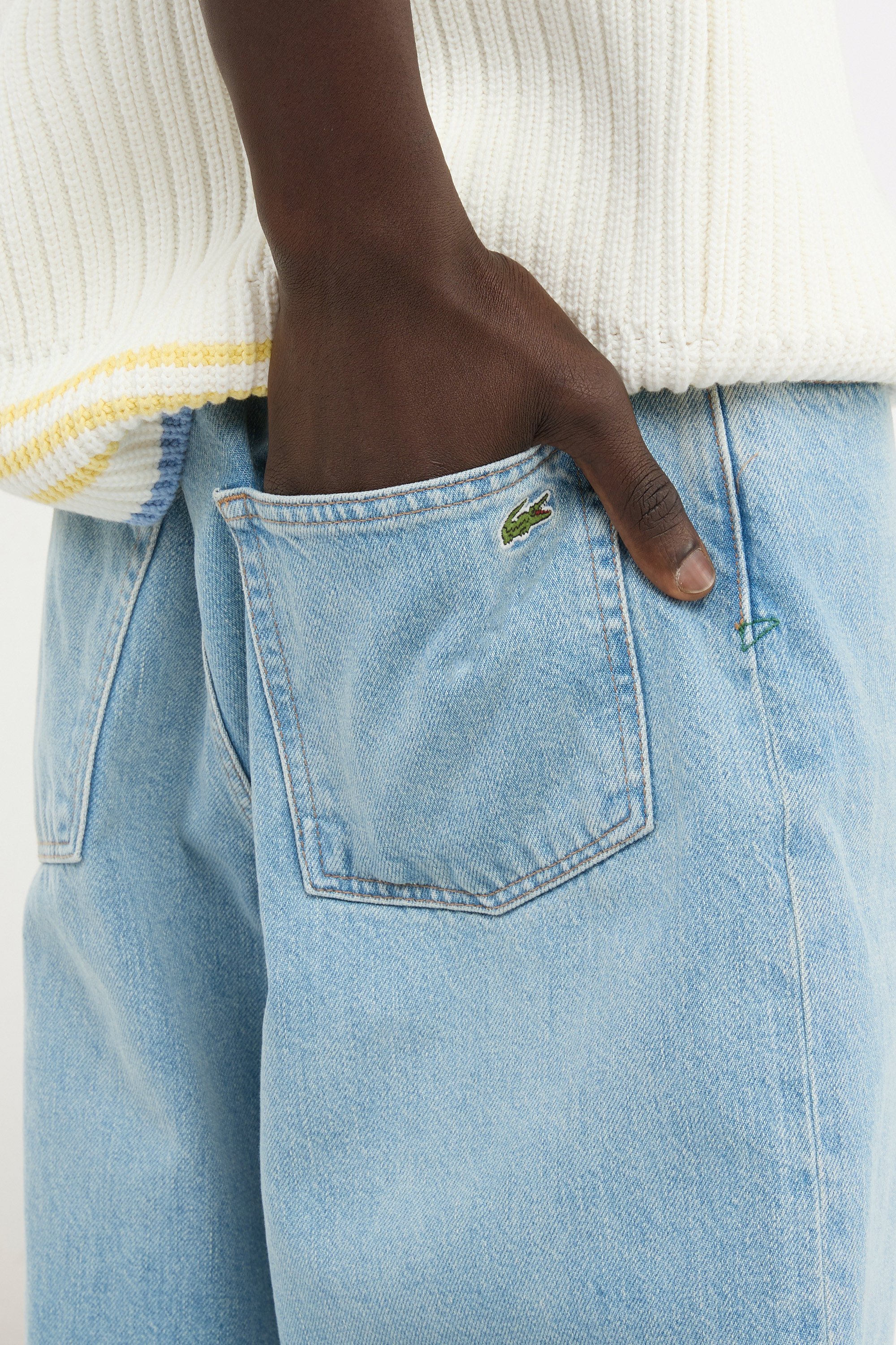 Jean pantalon 5 poches LACOSTE Bleu