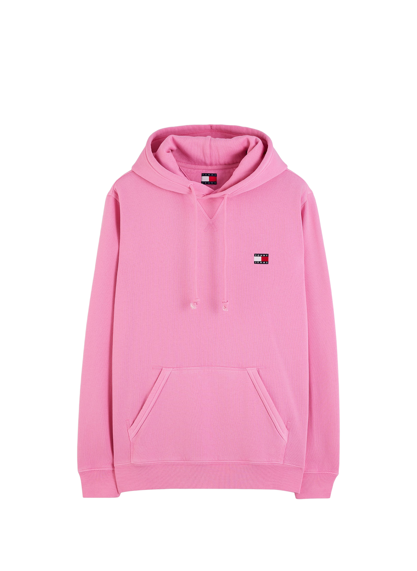Straight hooded sweatshirt in blended cotton TOMMY HILFIGER Pink
