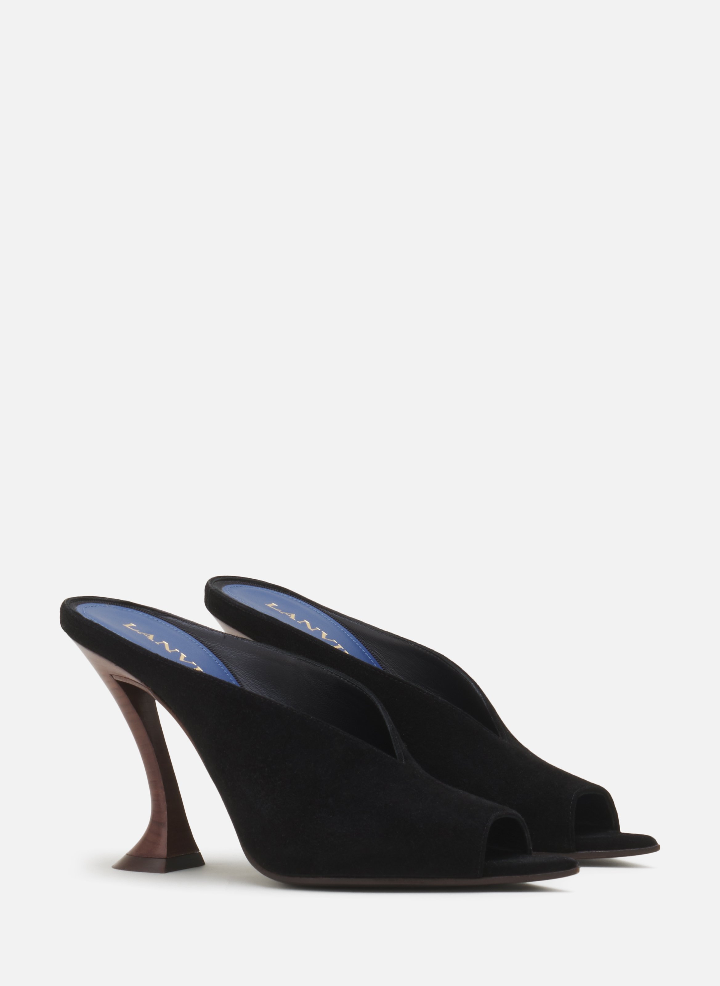 Mule midnight step en suede LANVIN Noir