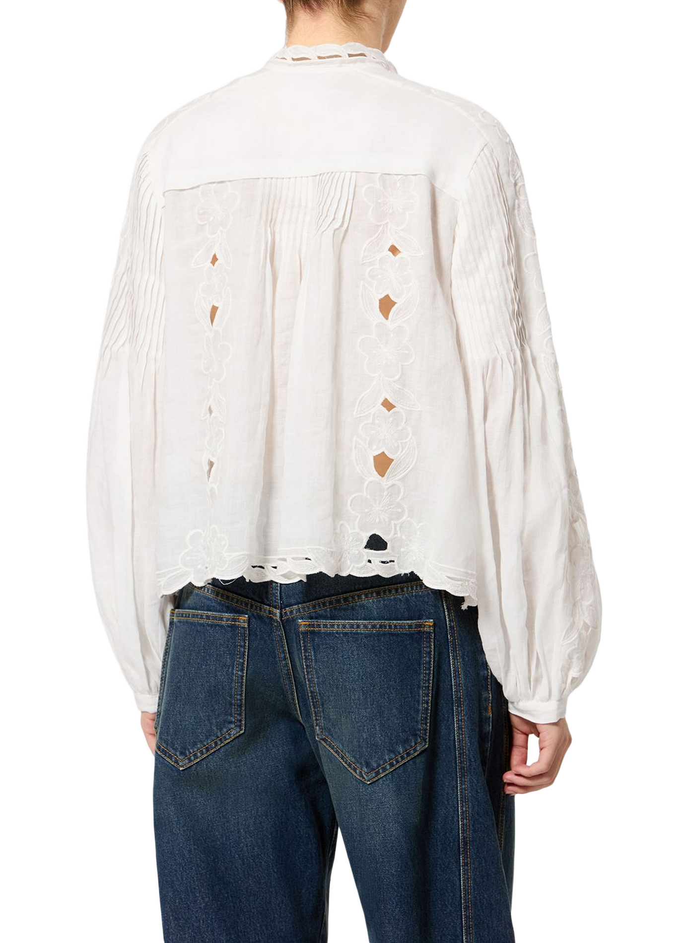 Blouse met lange mouwen en geborduurd ontwerp ISABEL MARANT Wit