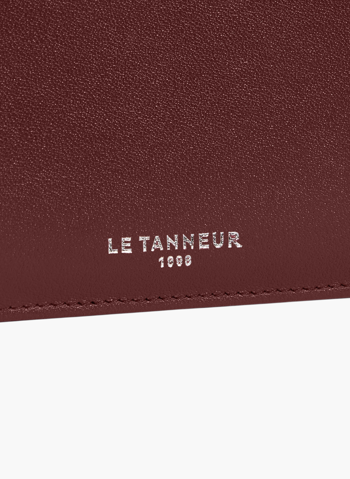 Porte cartes zippé albertine en cuir lisse LE TANNEUR Rouge