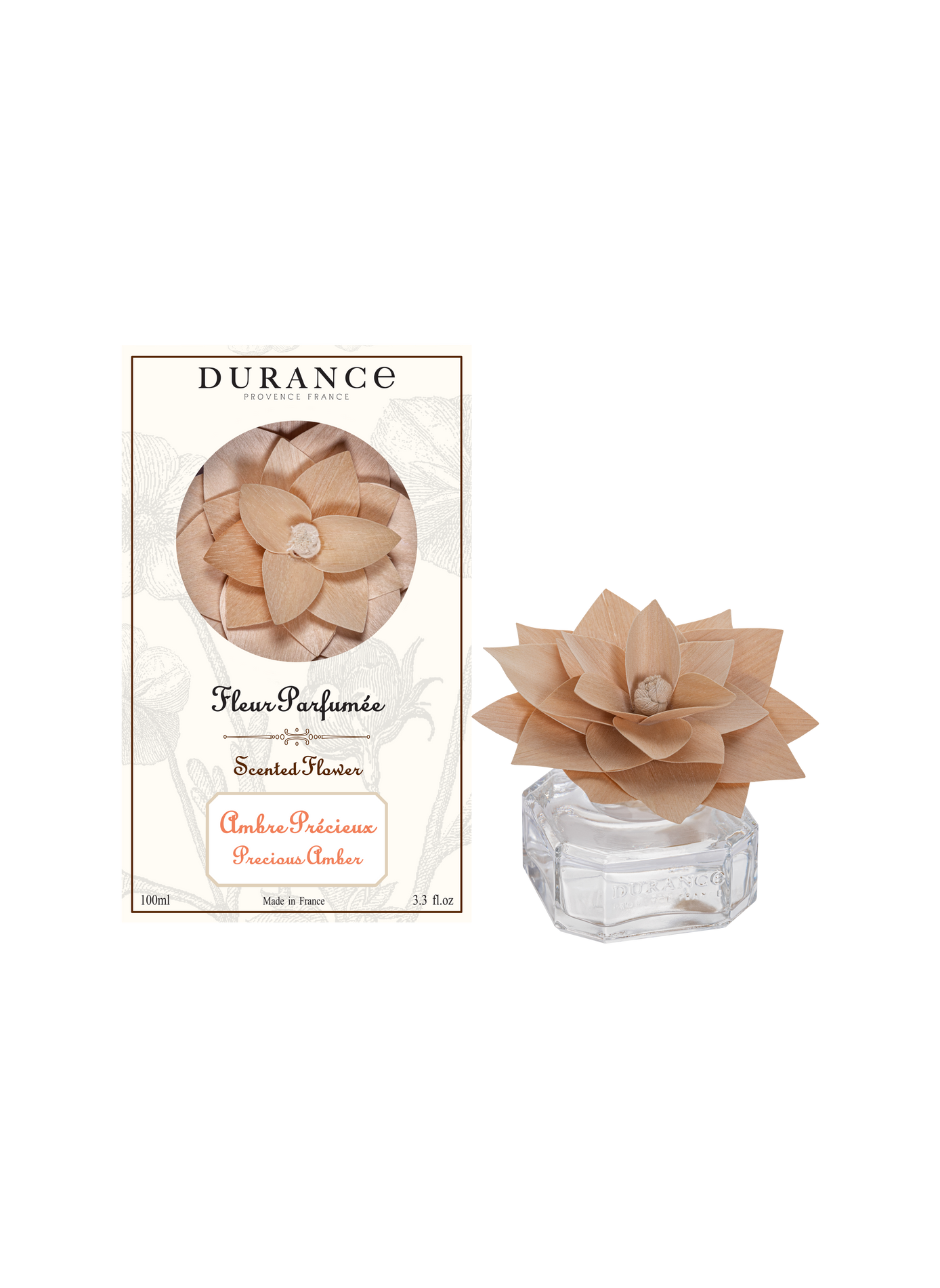 Geurende bloem Precieuze Amber 100ml DURANCE Oranje