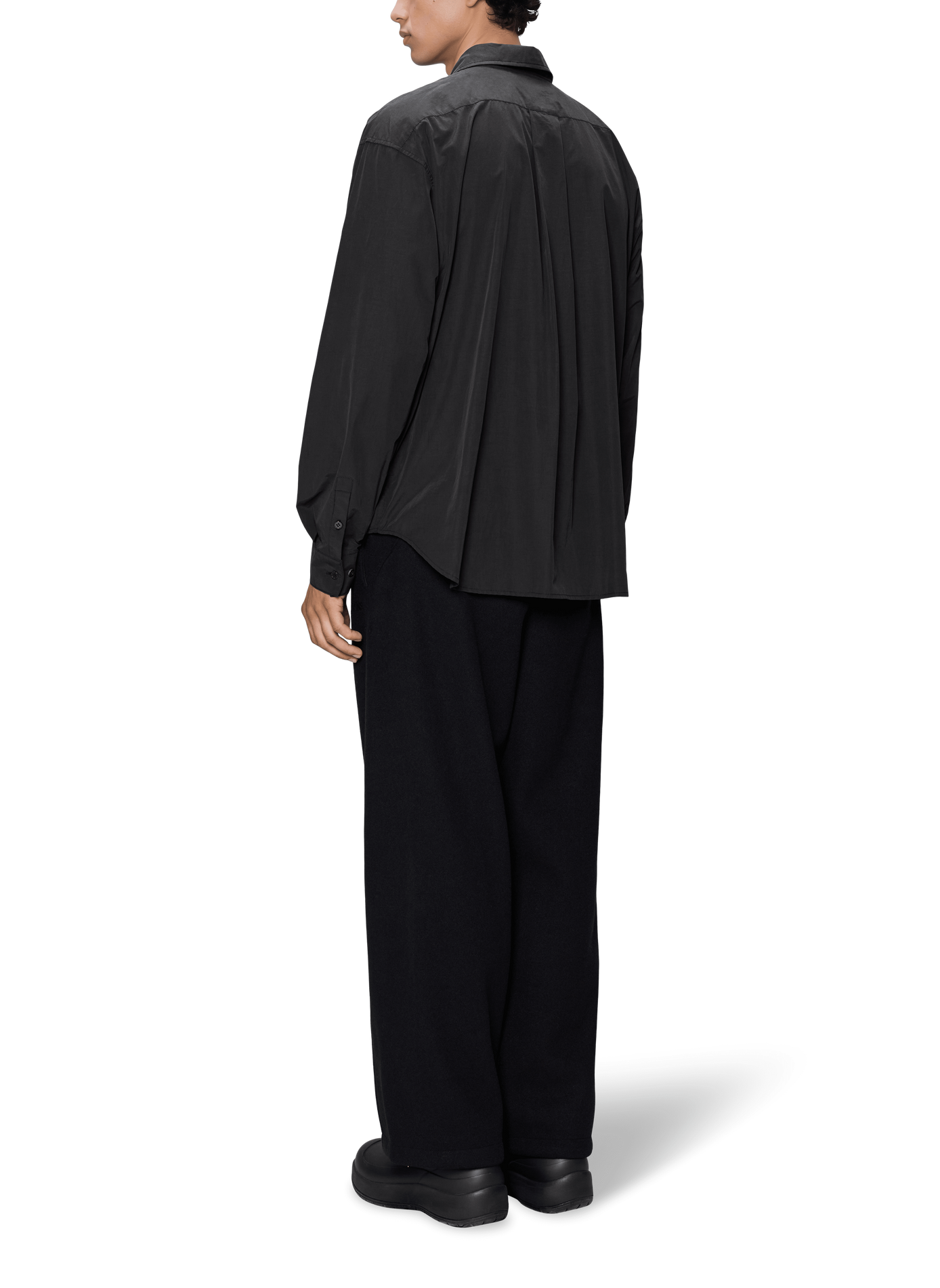 Chemise en coton mélangé RAINS Noir