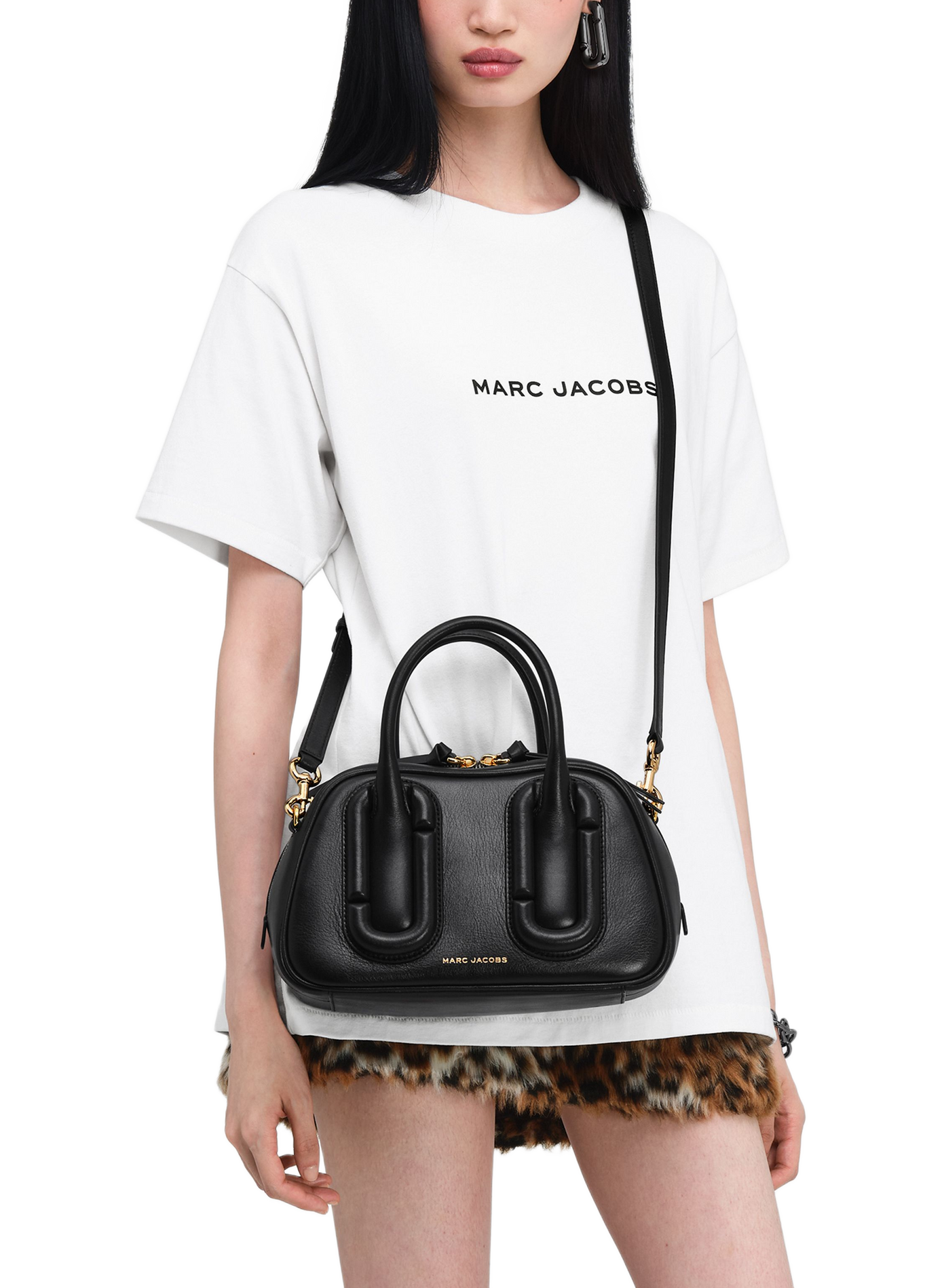 Schoudertas The Babe Top Handle van leer MARC JACOBS Zwart