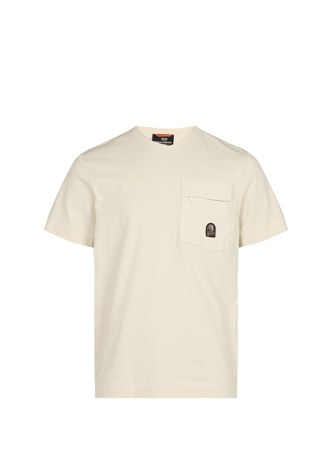 Rechte T-shirt van gemengd katoen. PARAJUMPERS Beige