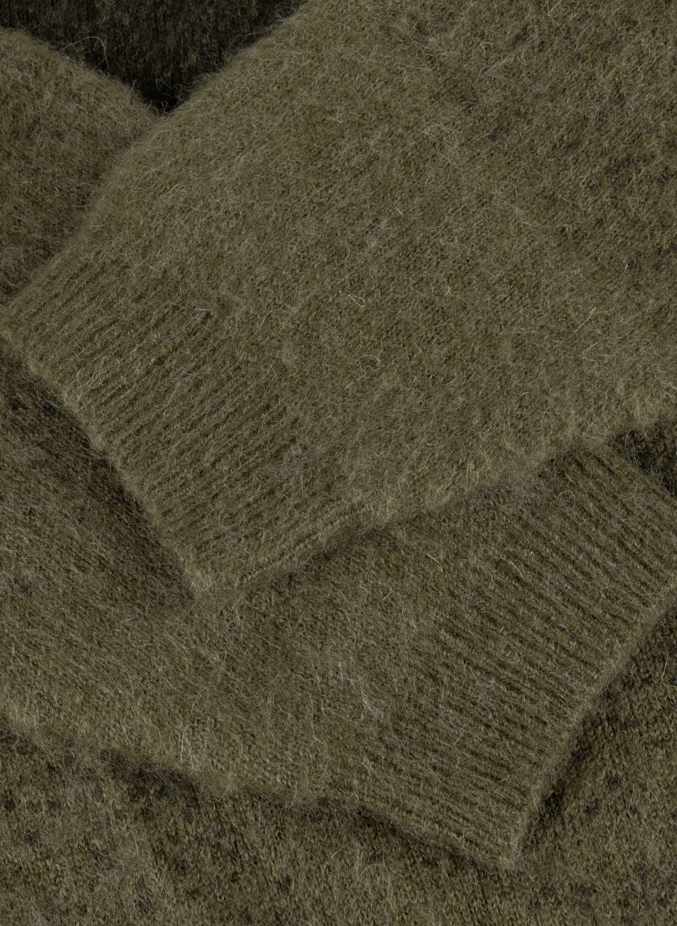 Straight zip-up sweater DIME Green