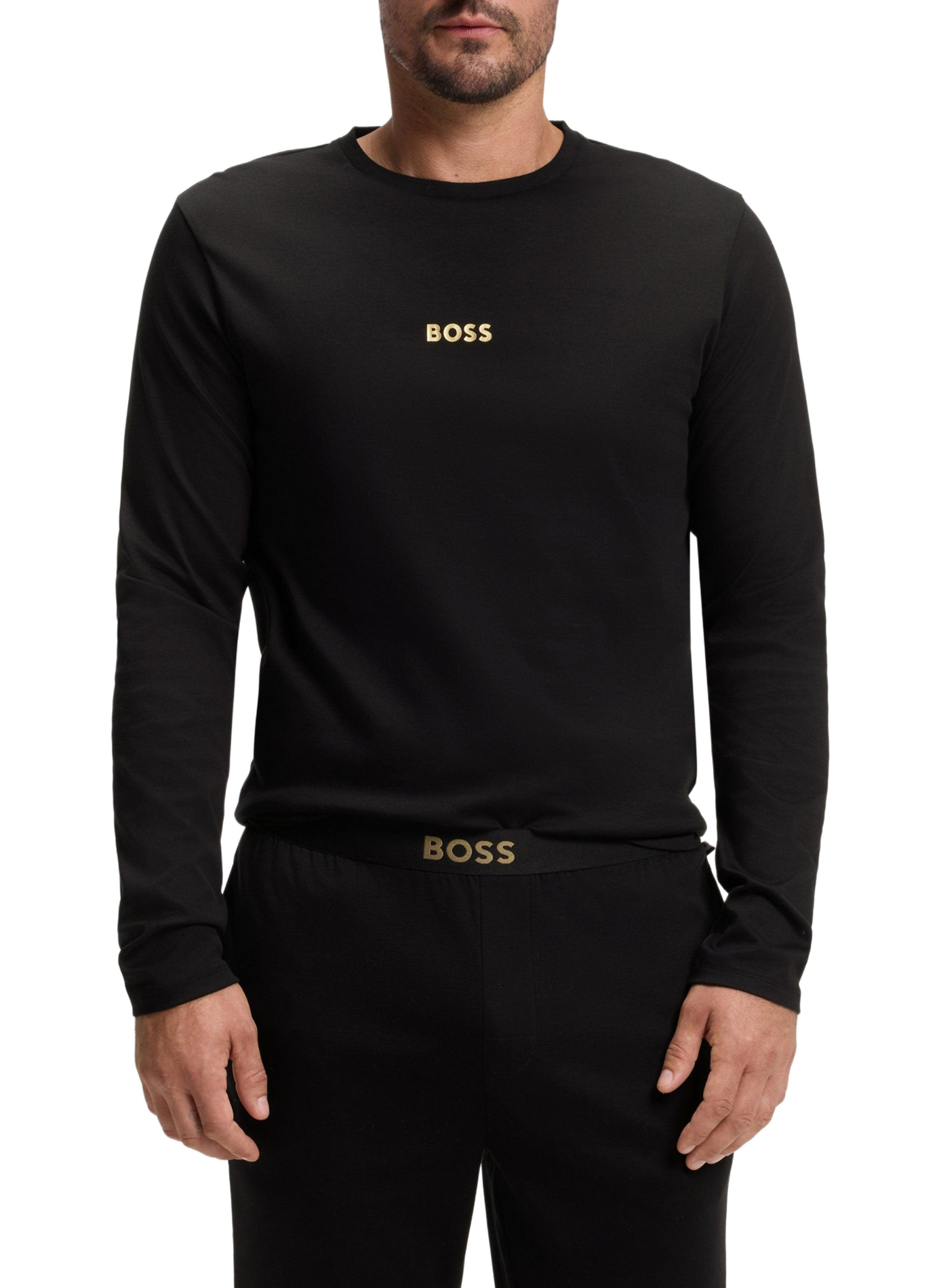 Ensemble de pyjamas à logo en coton BOSS Schwarz